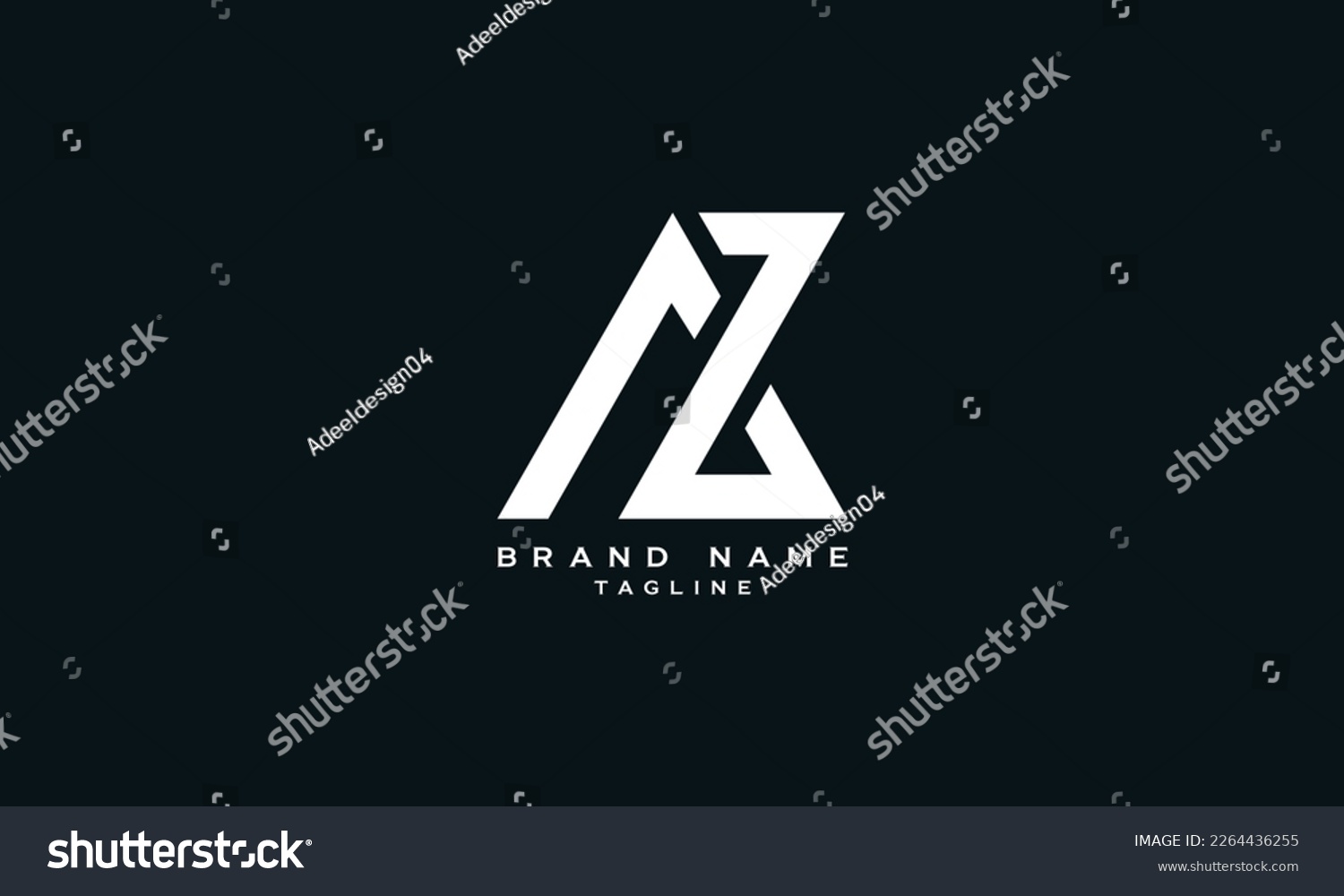 SVG of ABDZ, ABZ, ADZ, AZD, AZ, ZA,  Abstract initial monogram letter alphabet logo design svg