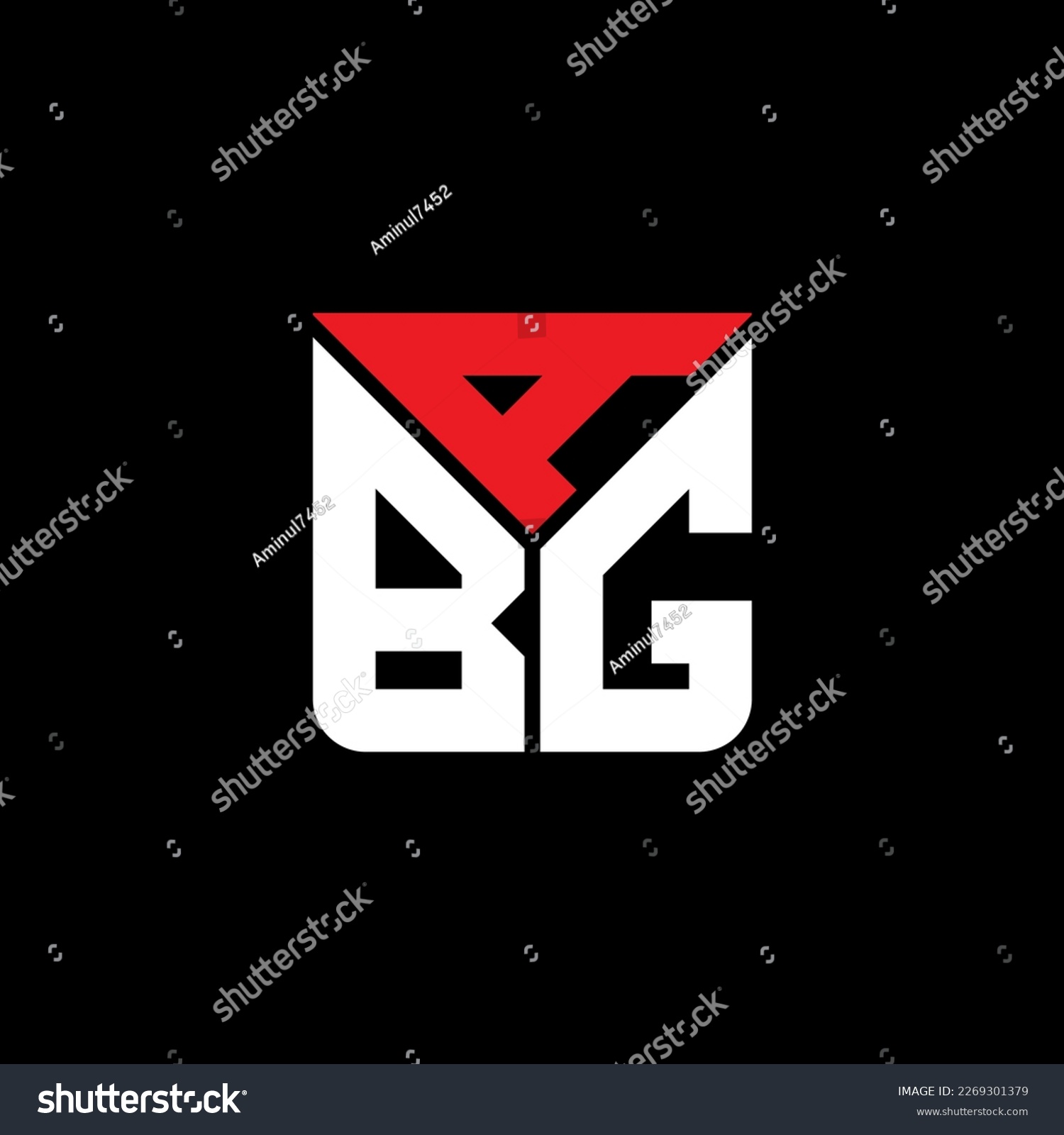SVG of ABG letter logo creative design with vector graphic, ABG simple and modern logo. svg