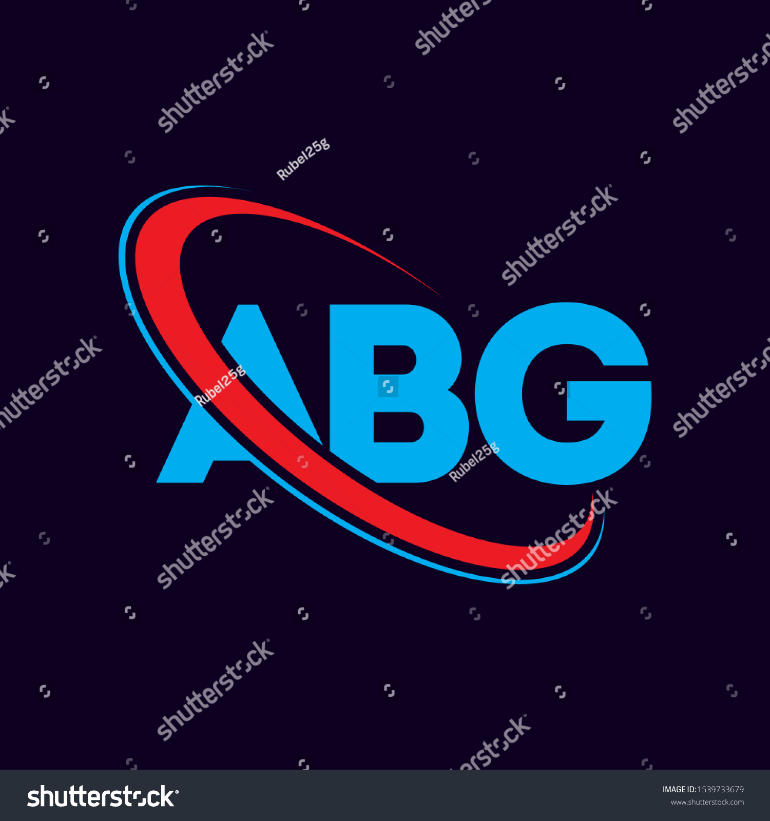 SVG of ABG letter Logo design, ABG letter, ABG design with blue and red color svg