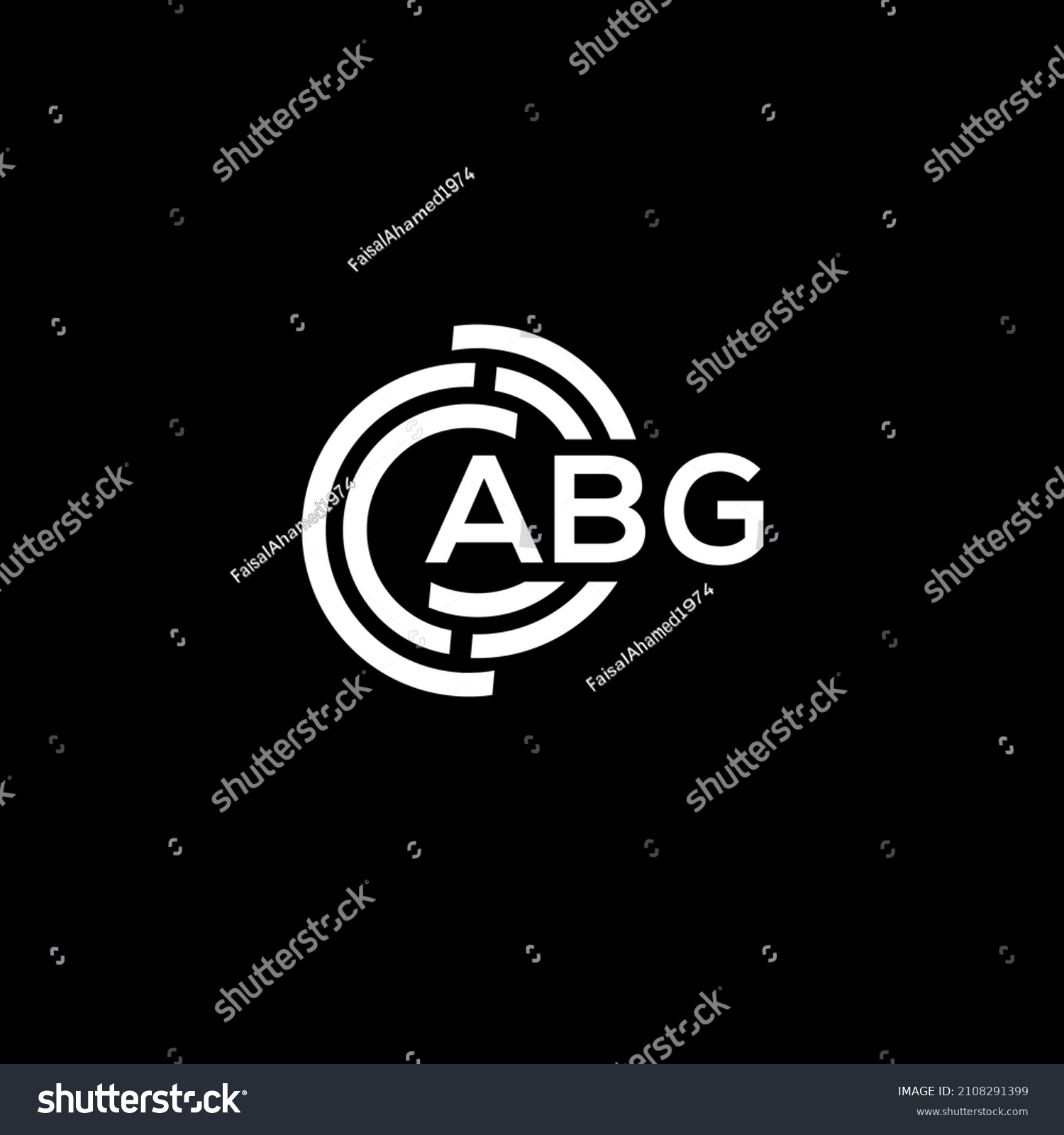 SVG of ABG letter logo design on black background. ABG creative initials letter logo concept. ABG letter design. svg