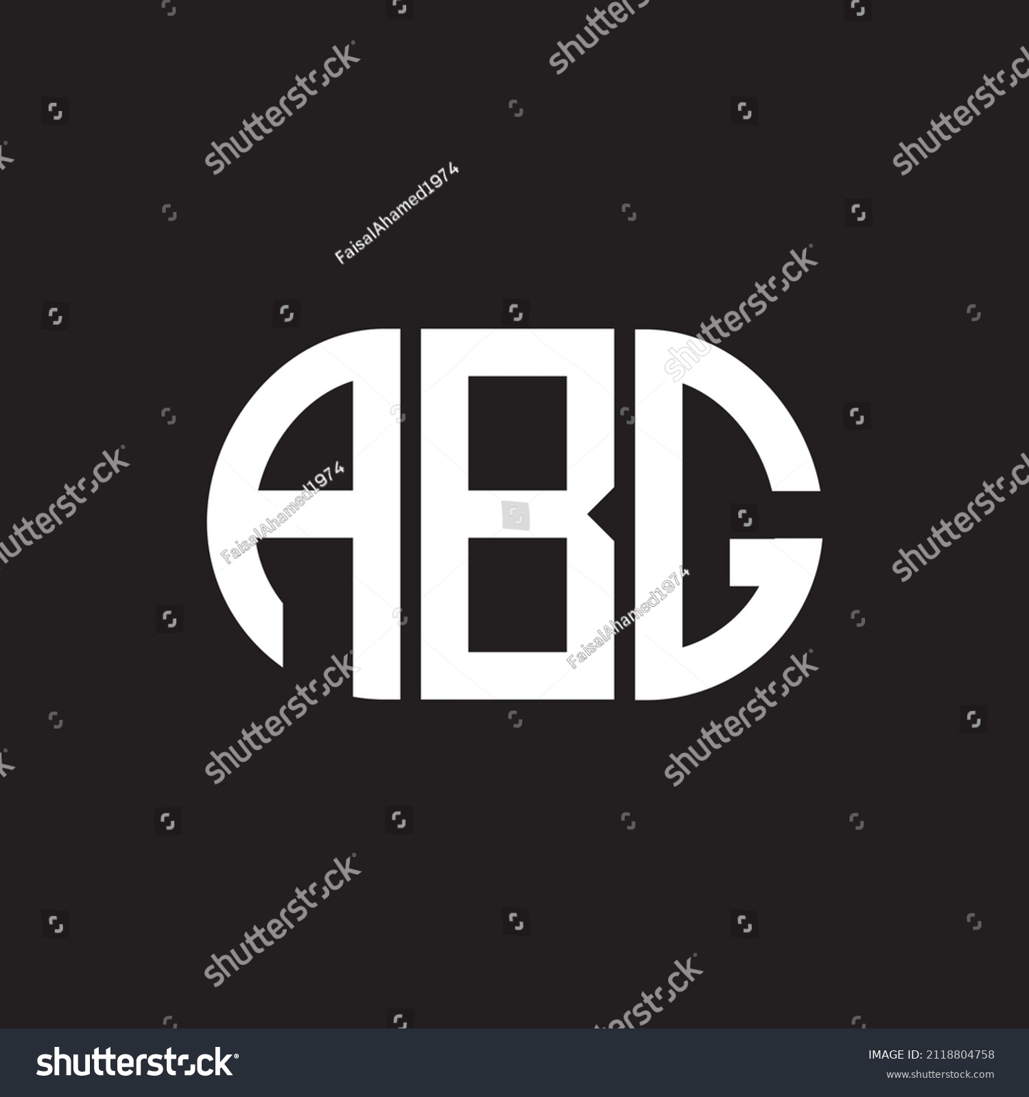 SVG of ABG letter logo design on black background. ABG creative initials letter logo concept. ABG letter design.
 svg