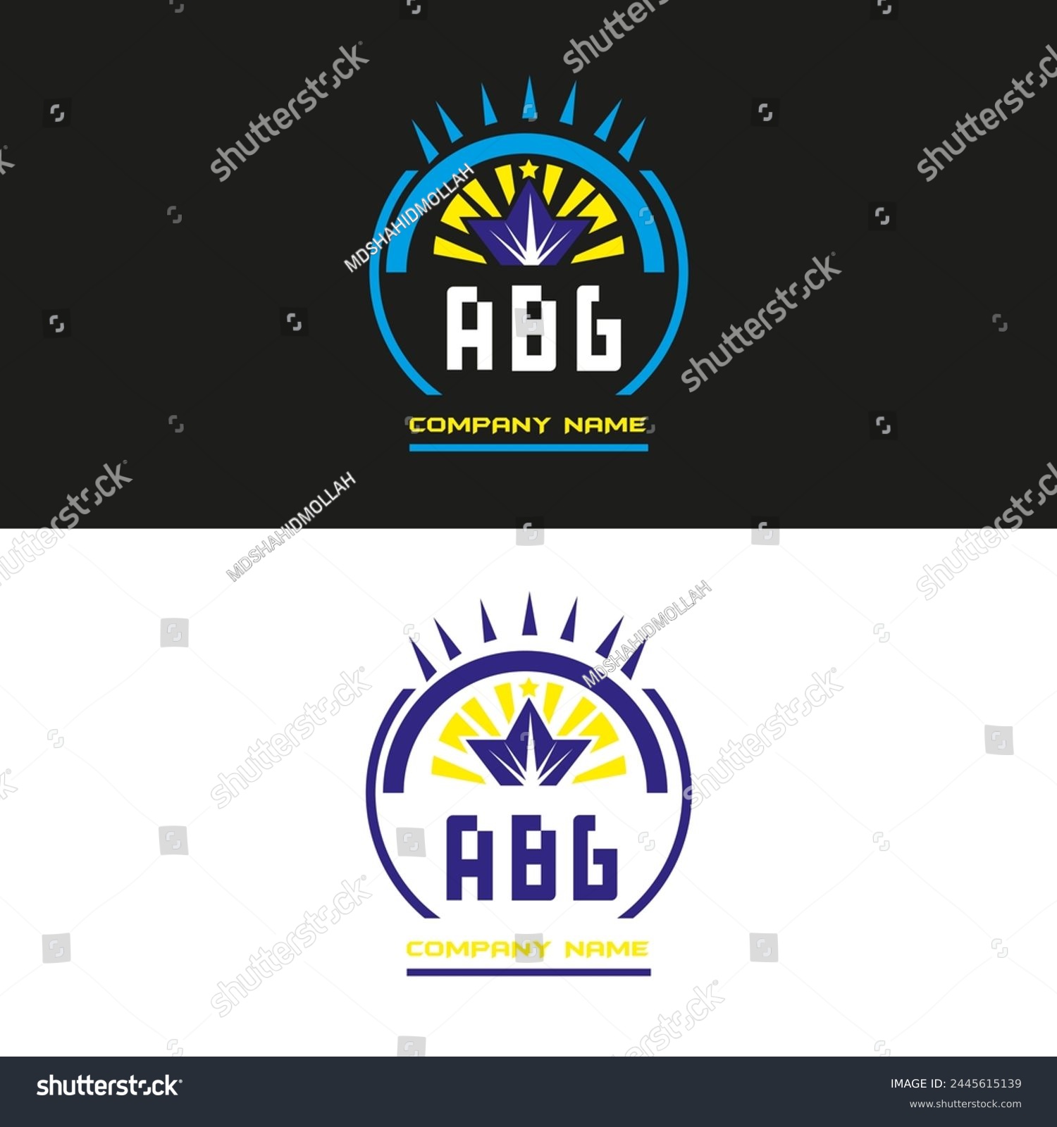 SVG of ABG letter logo vector design on black and white color background ABG letter logo icon design
 svg