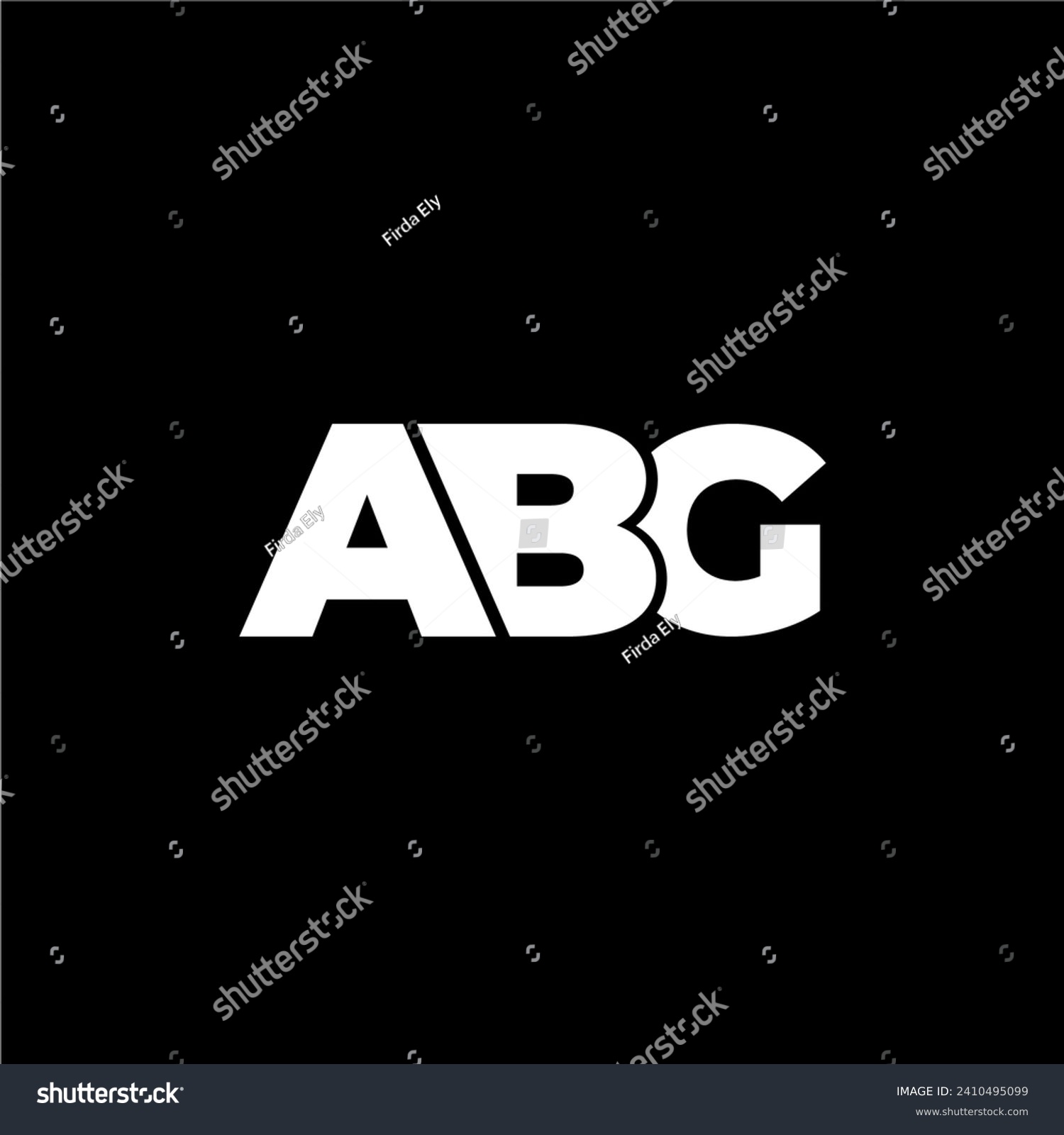 SVG of ABG letter monogram typography logo vector svg