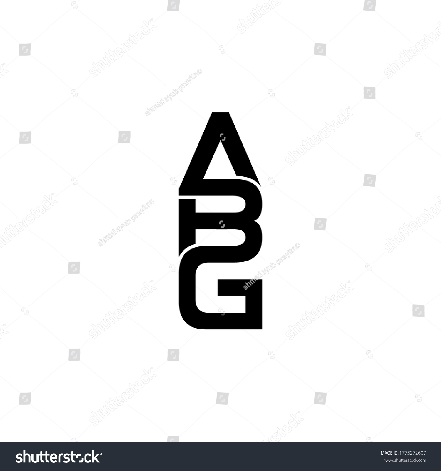 SVG of abg letter original monogram logo design svg