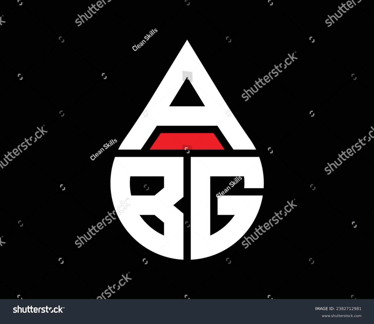 SVG of ABG letter water drop shape logo design. ABG drop logo simple design. svg
