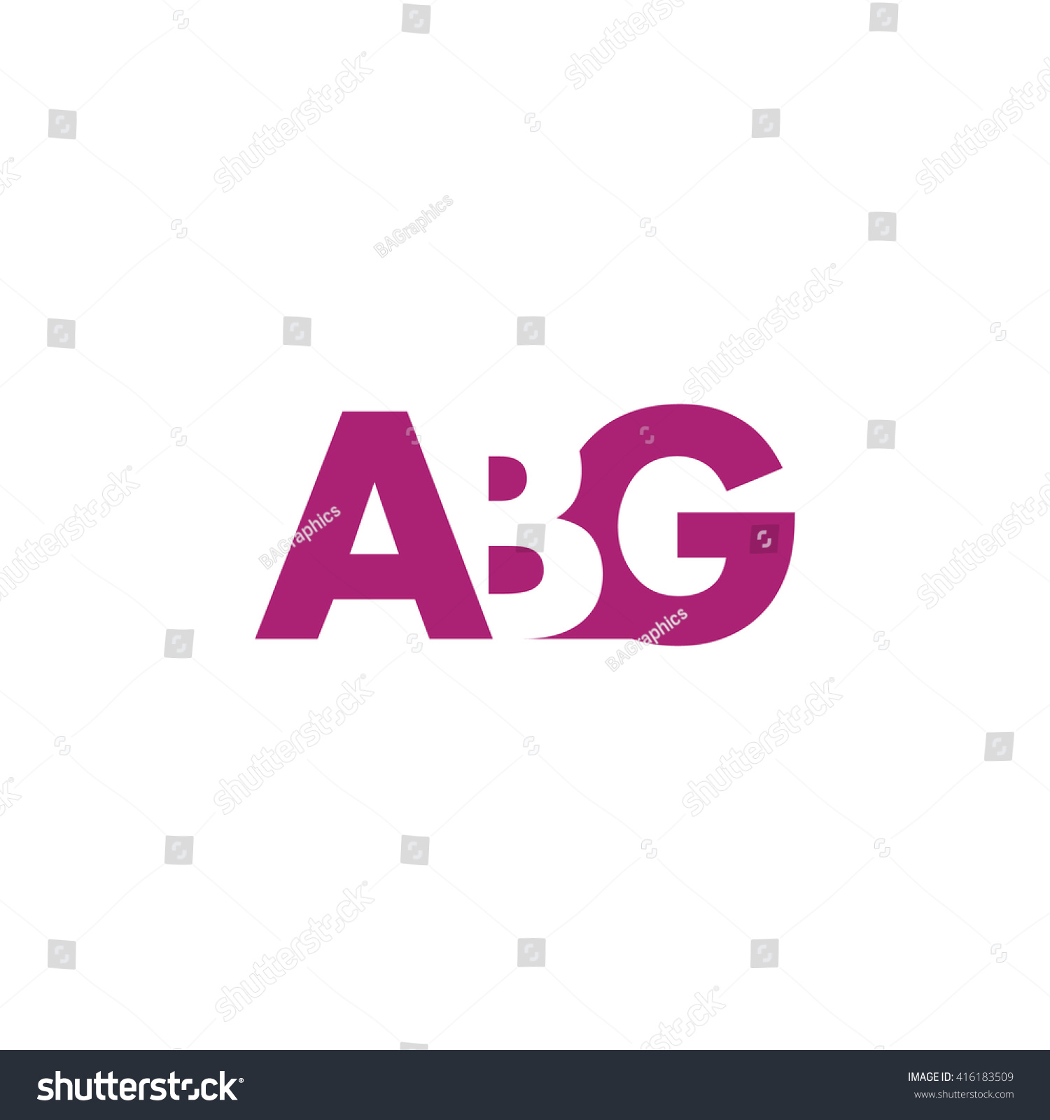 SVG of ABG Logo. Vector Graphic Branding Letter Element. White Background svg