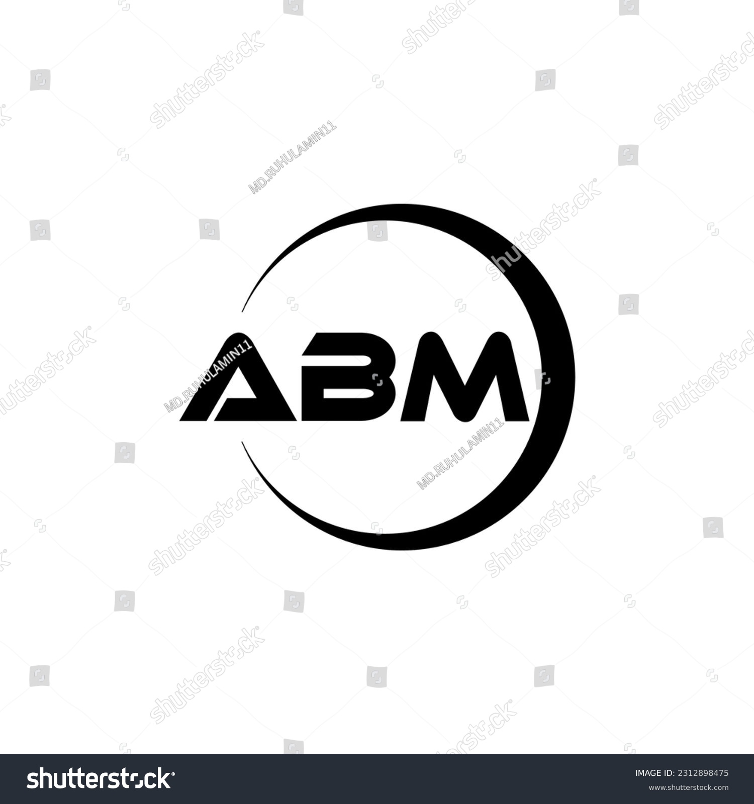 SVG of ABM letter logo design in illustration. Vector logo, calligraphy designs for logo, Poster, Invitation, etc. svg