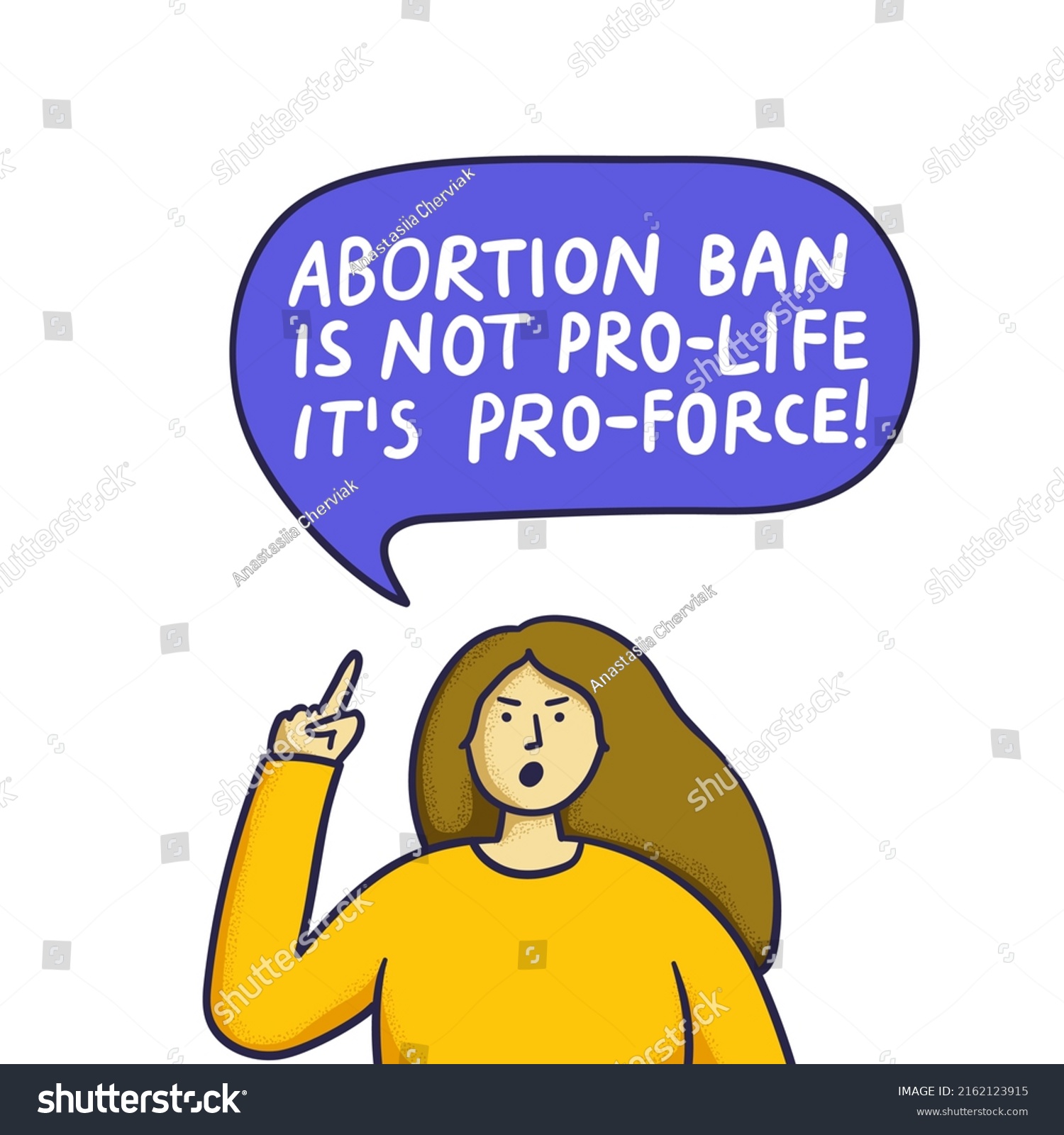 Abortion Ban Not Prolife Proforce Hand Stock Vector (Royalty Free ...