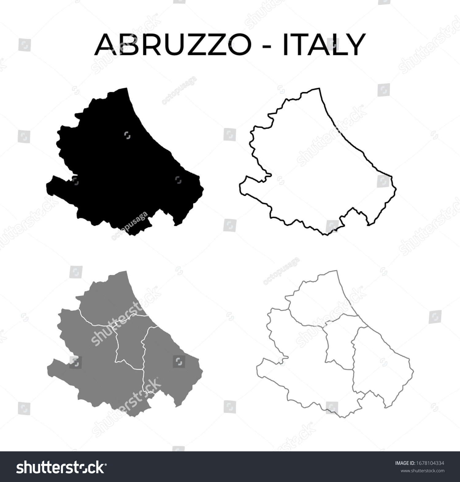 Sticker car flag map country province region italy abruzzo