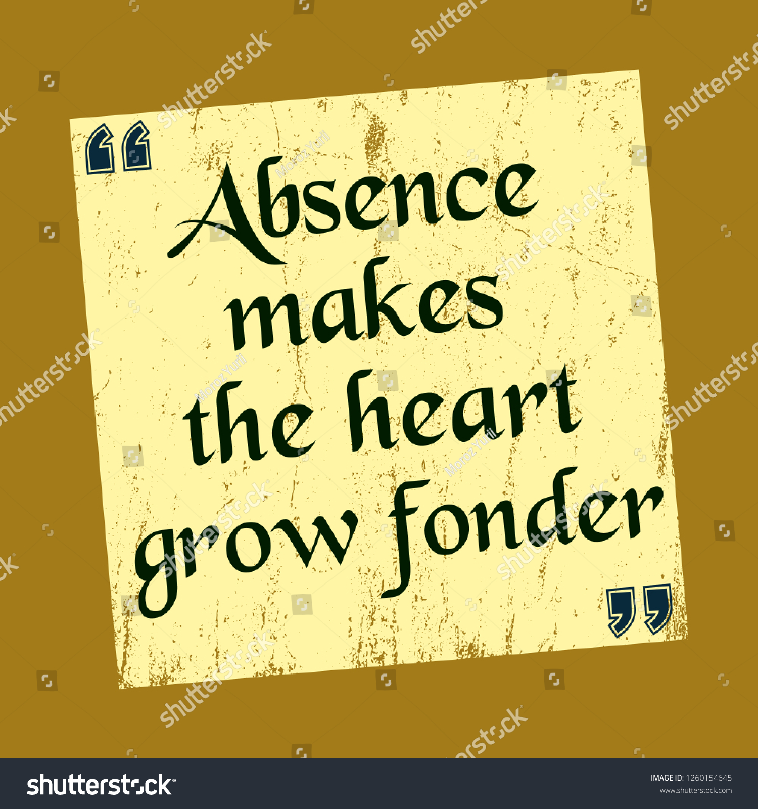 Absence Makes The Heart Grow Fonder Quote Absence Makes Heart Grow Fonder Motivation Stock Vector (Royalty Free)  1260154645 | Shutterstock