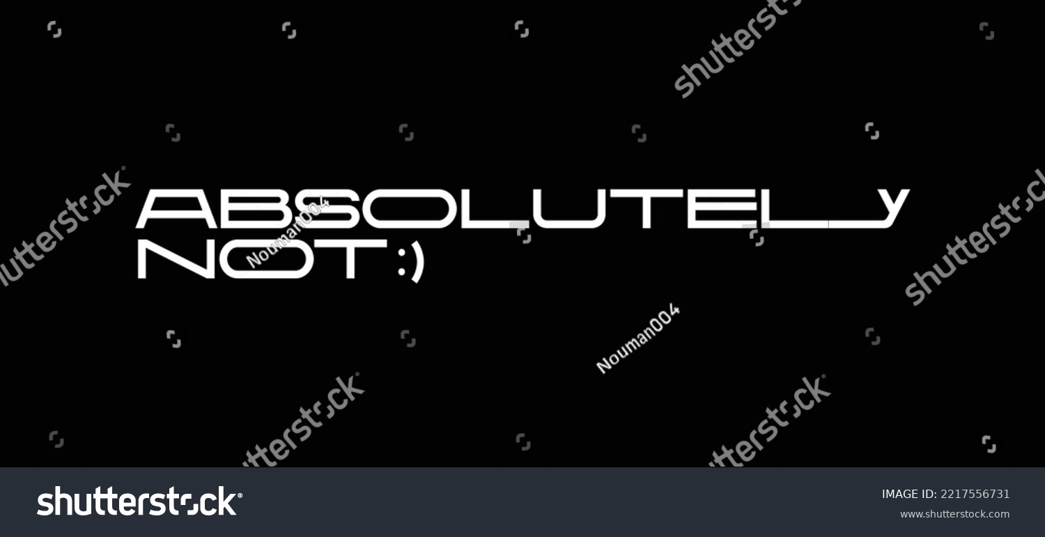 SVG of absolute not word logo design with black background template svg