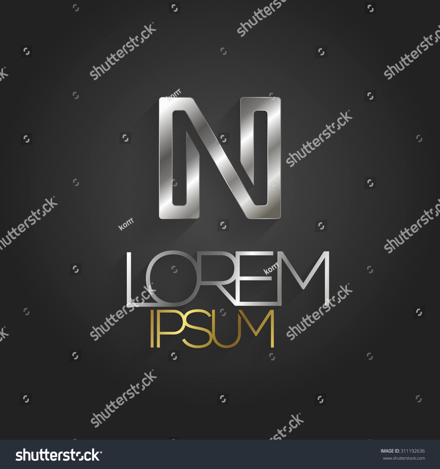 Abstract Abc Letter Logo Letter N Stock Vector Royalty Free 311192636