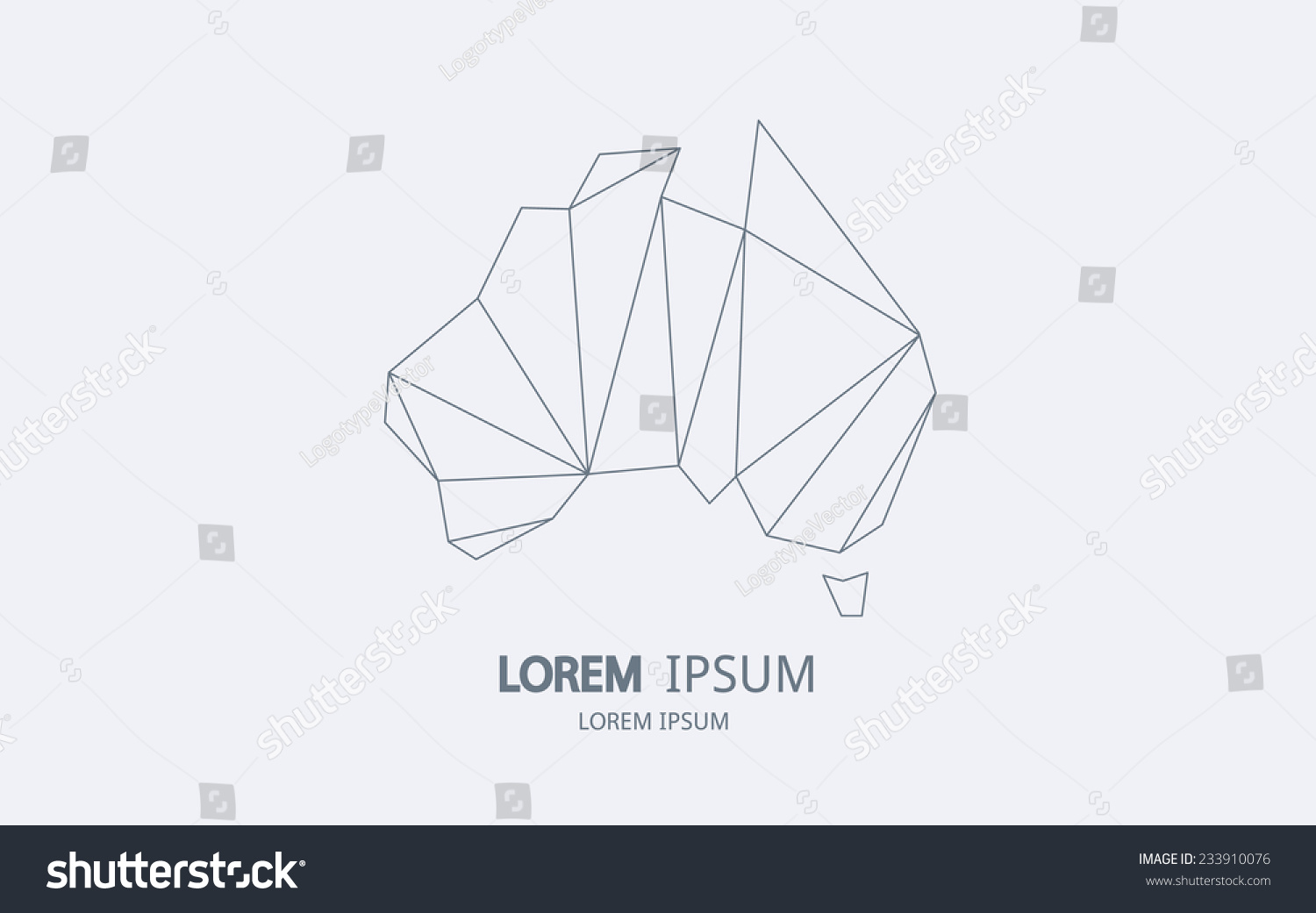 Abstract Australia Logo Vector Logotype Design Stock Vector (Royalty