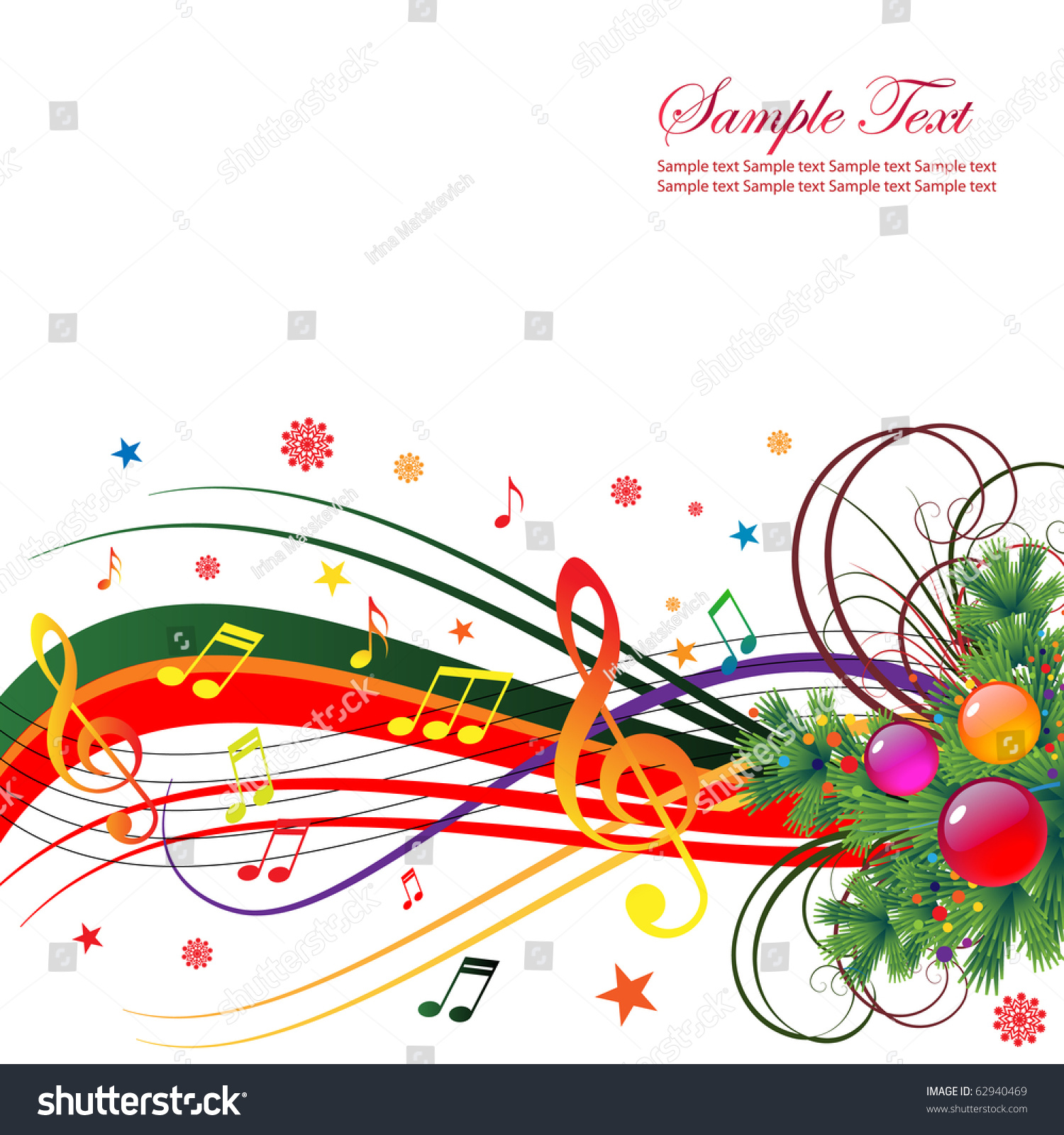 Abstract Background For The Holiday Christmas With Music And Christmas ...