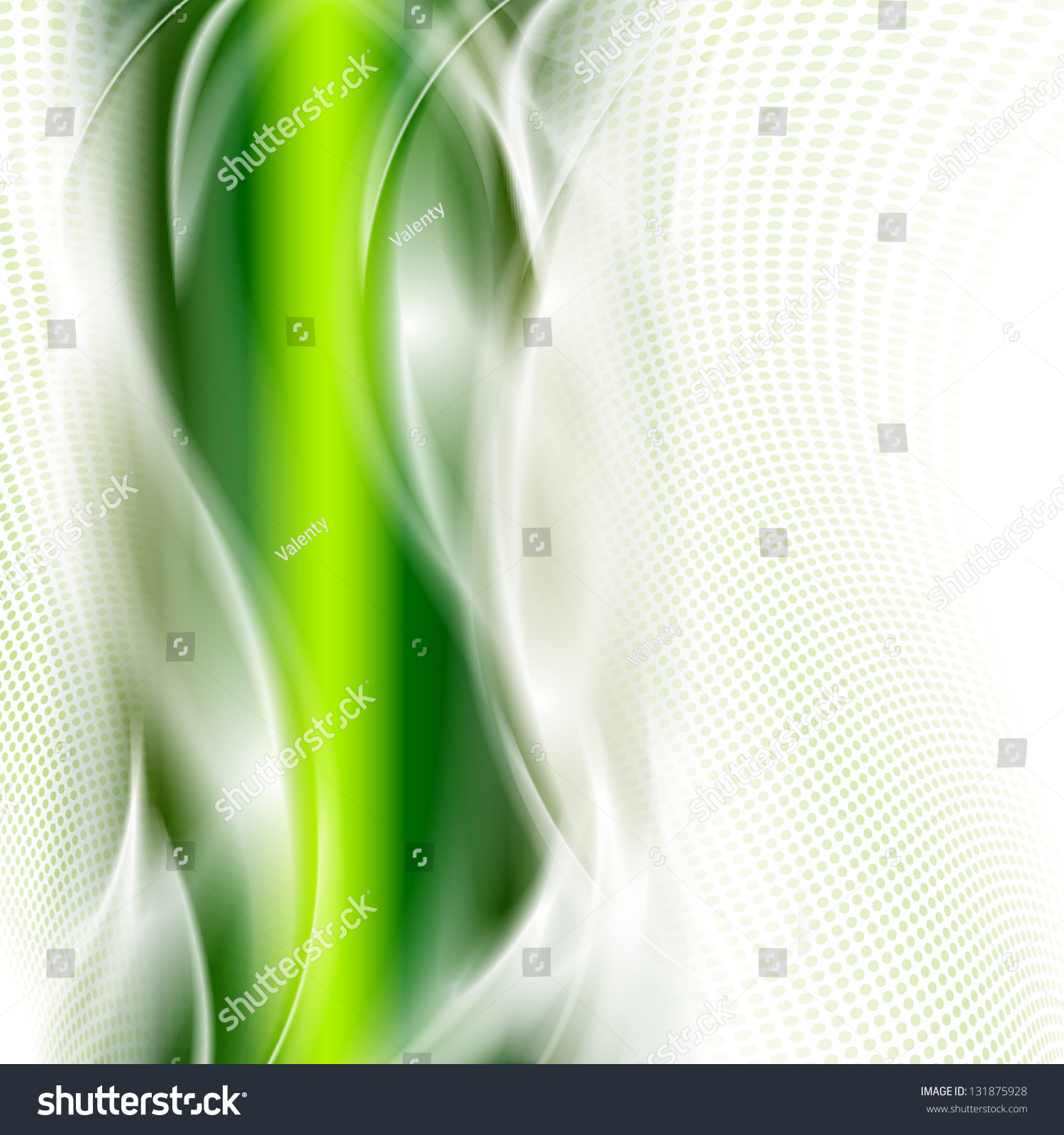 Abstract Background Green Strip With White Waves Stock Vector ...
