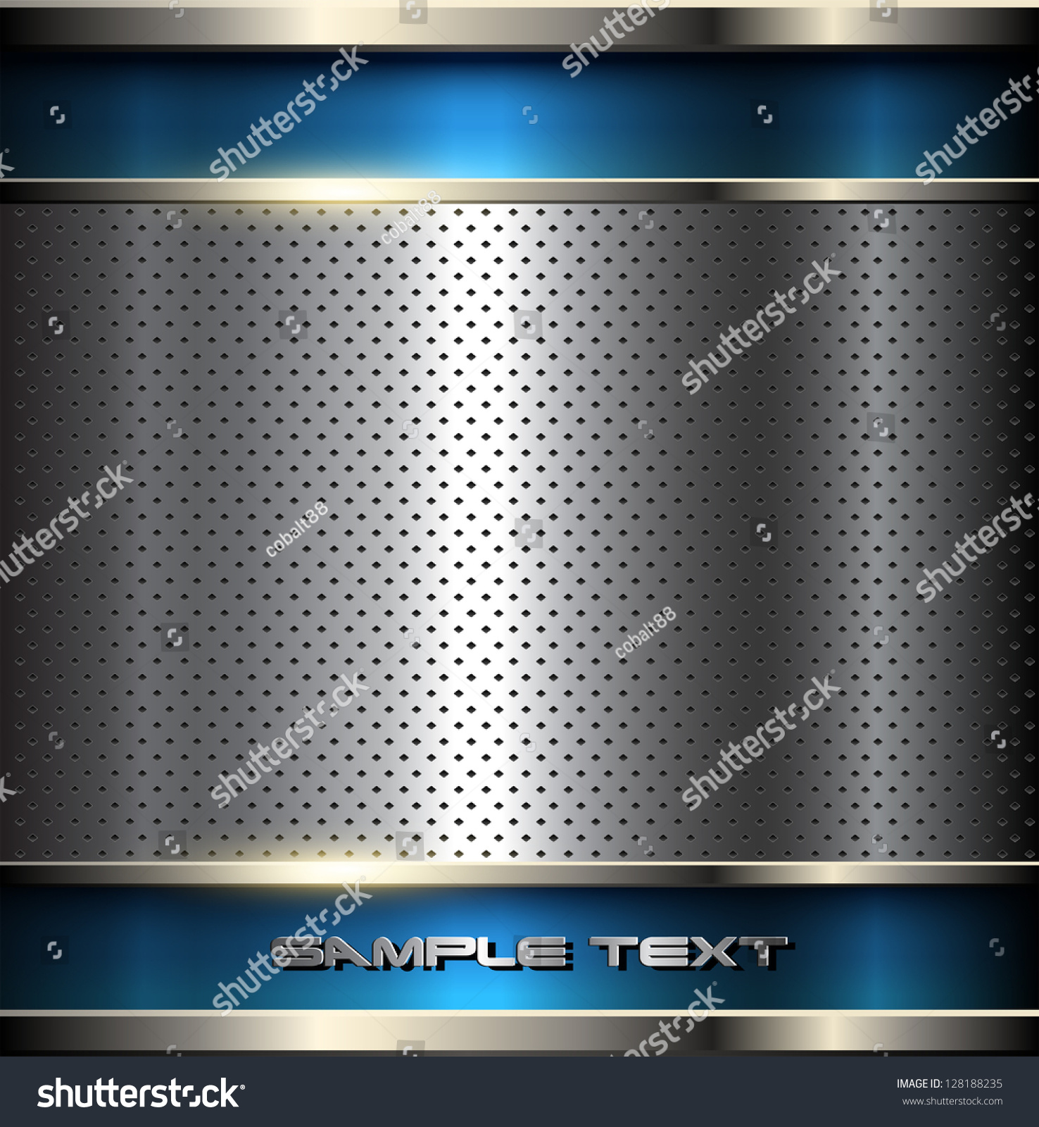 Abstract Background Metallic Silver Vector Stock Vector 128188235