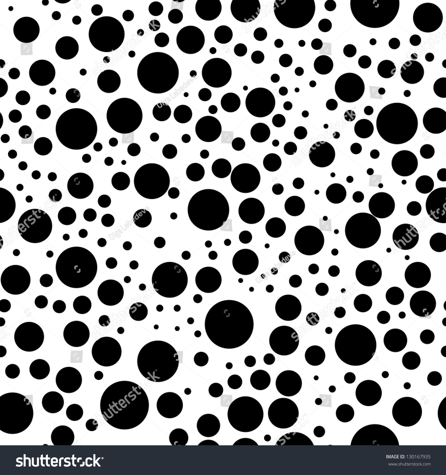 Abstract Background With Black And White Circles. Seamless Pattern ...