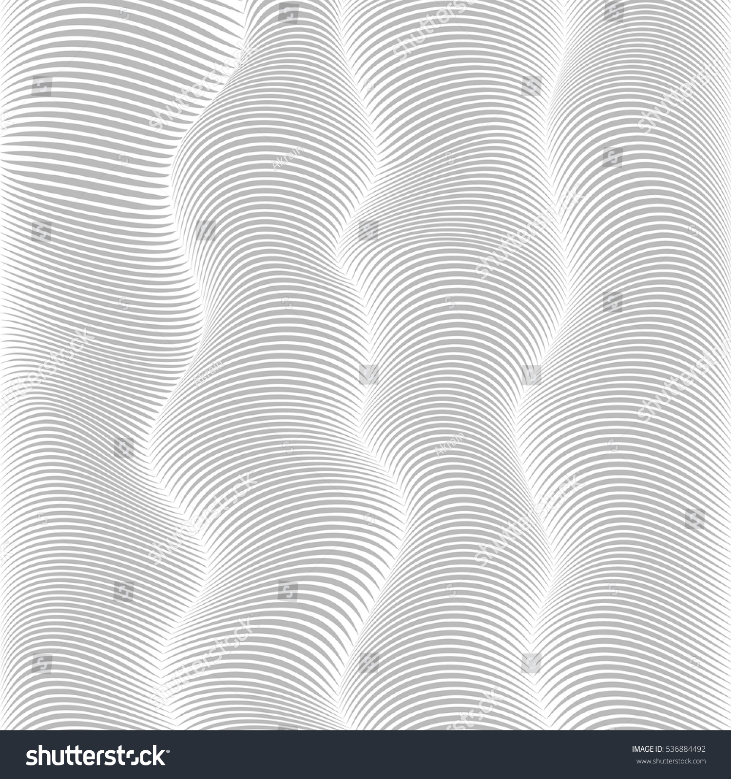 Abstract Background Gray Distorted Lines Illusion Stock Vector