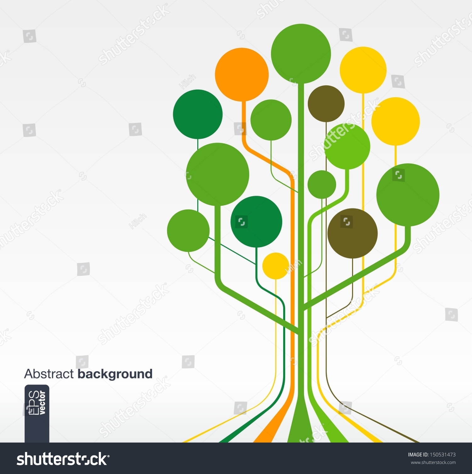 Abstract Growth Illustration Abstract Background Lines Circles Icons Growth Stock