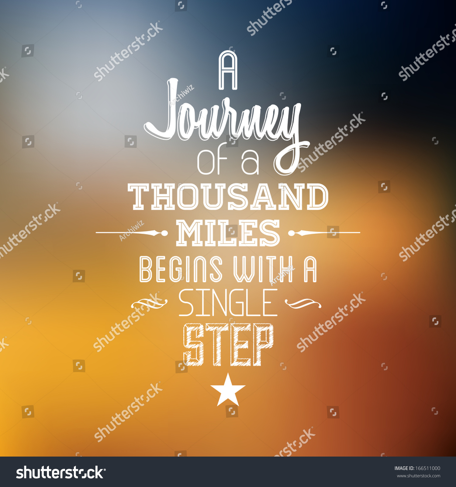 Abstract Background Typographical Quote A Journey Stock Vector ...