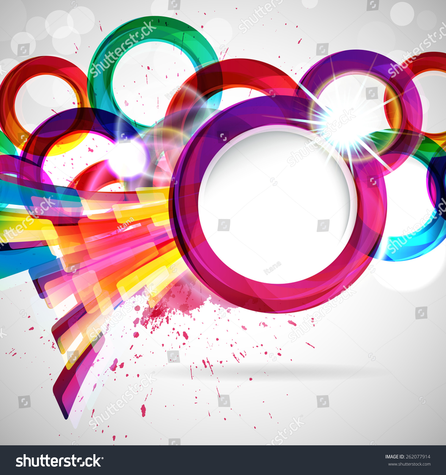 Abstract Background With Vector Design Elements. - 262077914 : Shutterstock