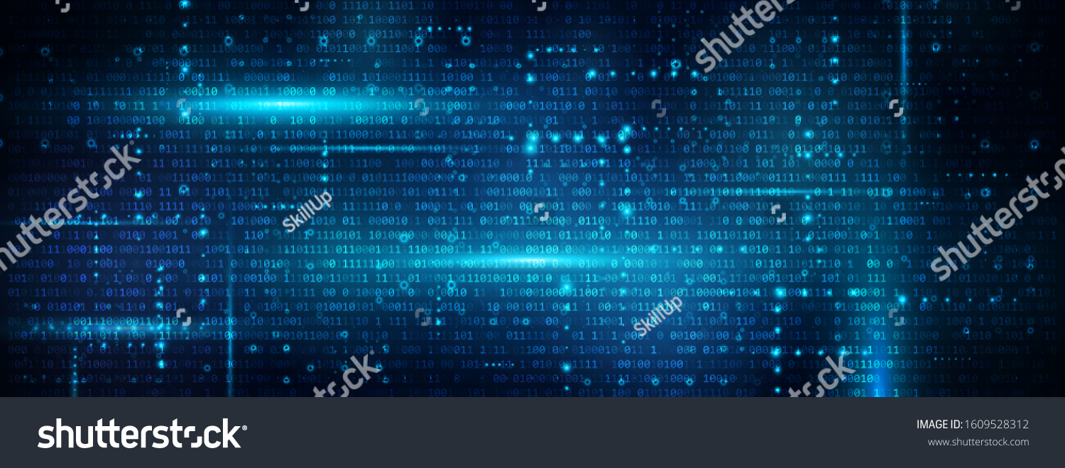 Abstract Binary Software Programming Code Background Stock Vector ...