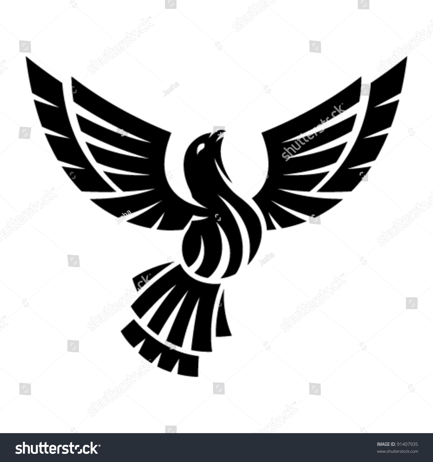 Abstract Bird Stock Vector Illustration 91407935 : Shutterstock