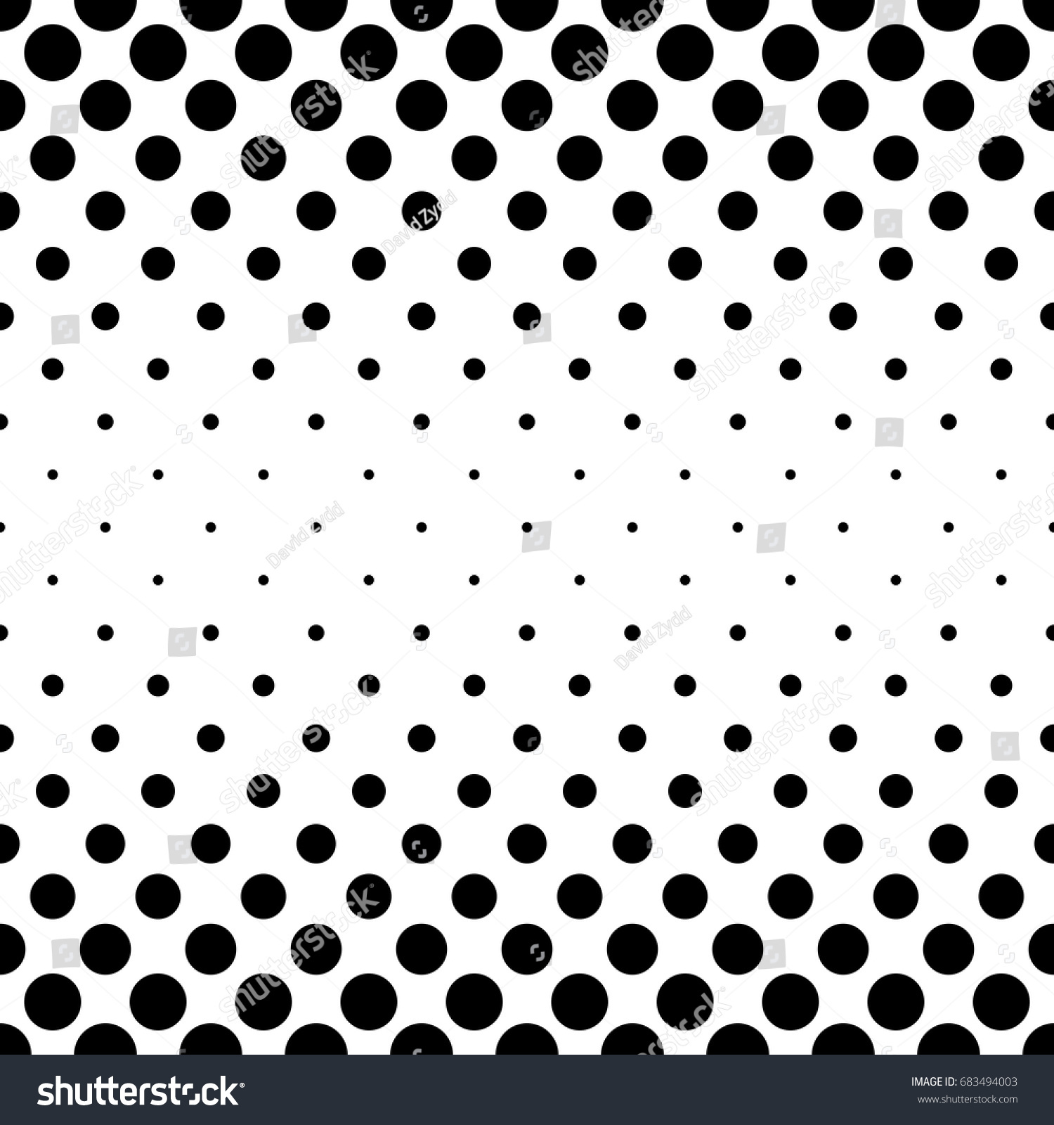 Abstract Black White Dot Pattern Halftone Stock Vector Royalty Free
