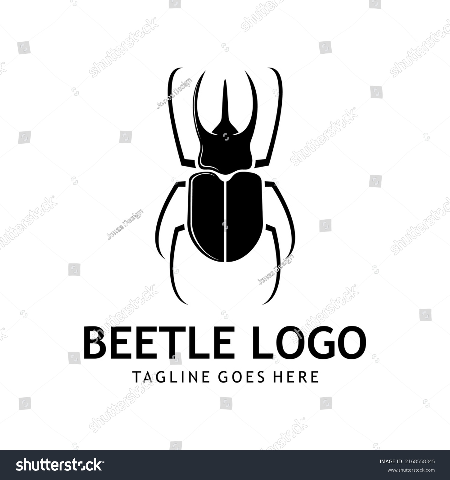 Abstract Black Beetle Logo Vector Stock Vector (Royalty Free ...