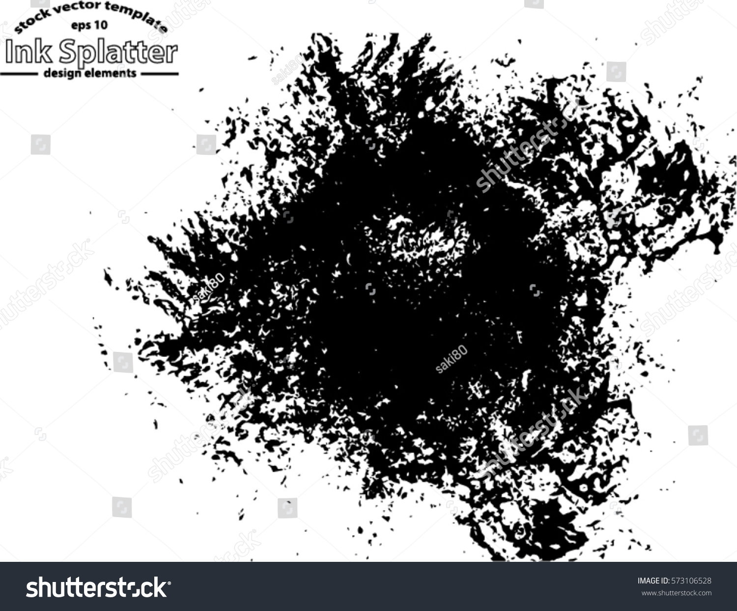 Abstract Black Ink Splash Background Grunge Stock Vector (Royalty Free ...