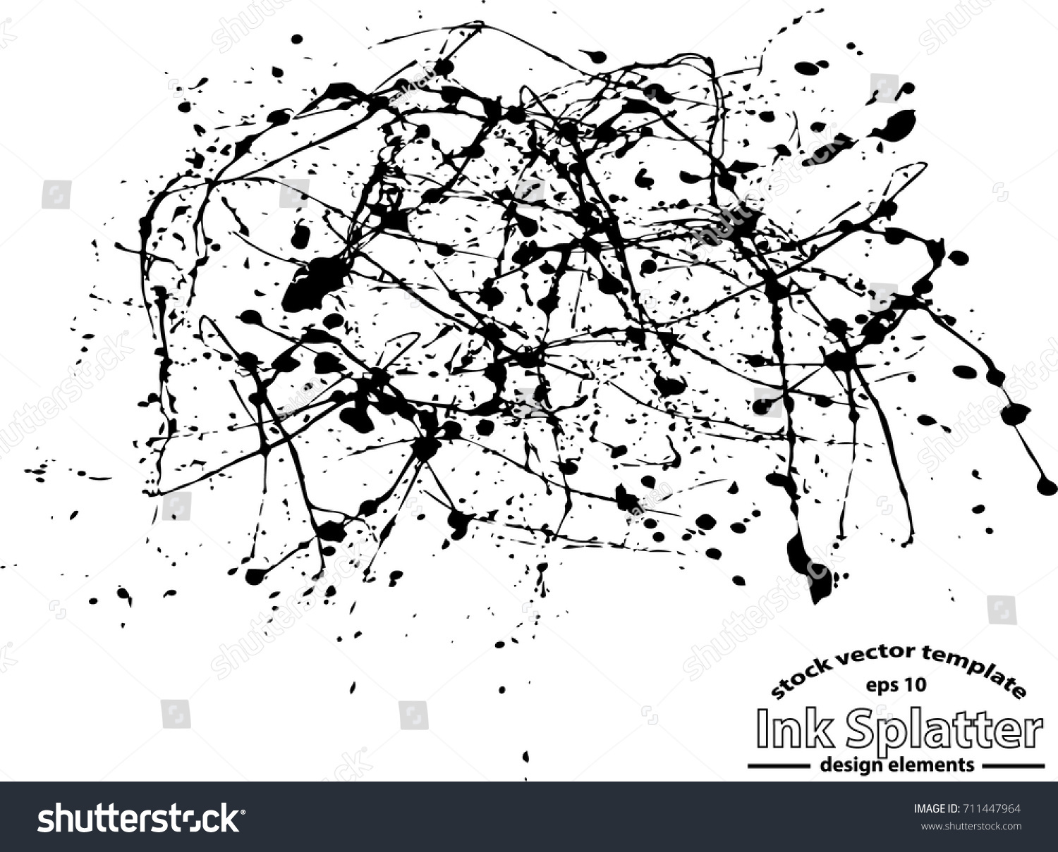 Abstract Black Ink Splash Background Grunge Stock Vector (Royalty Free ...