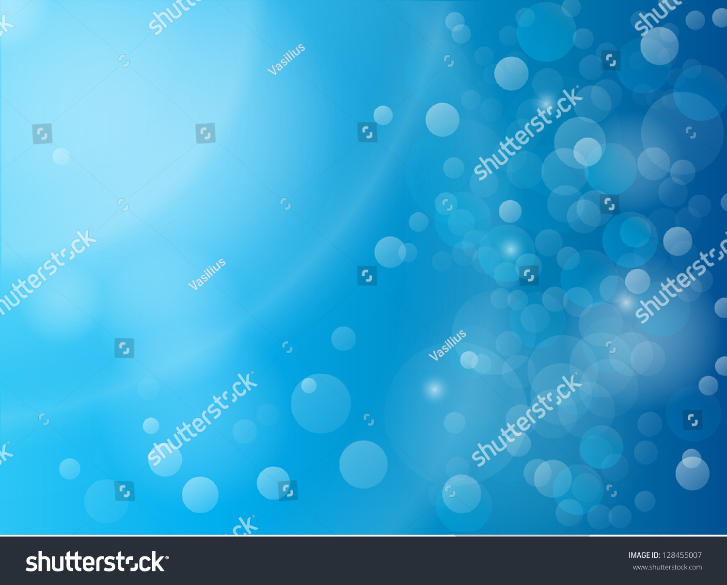 Abstract Blue Bokeh Vector Background Stock Vector Royalty Free