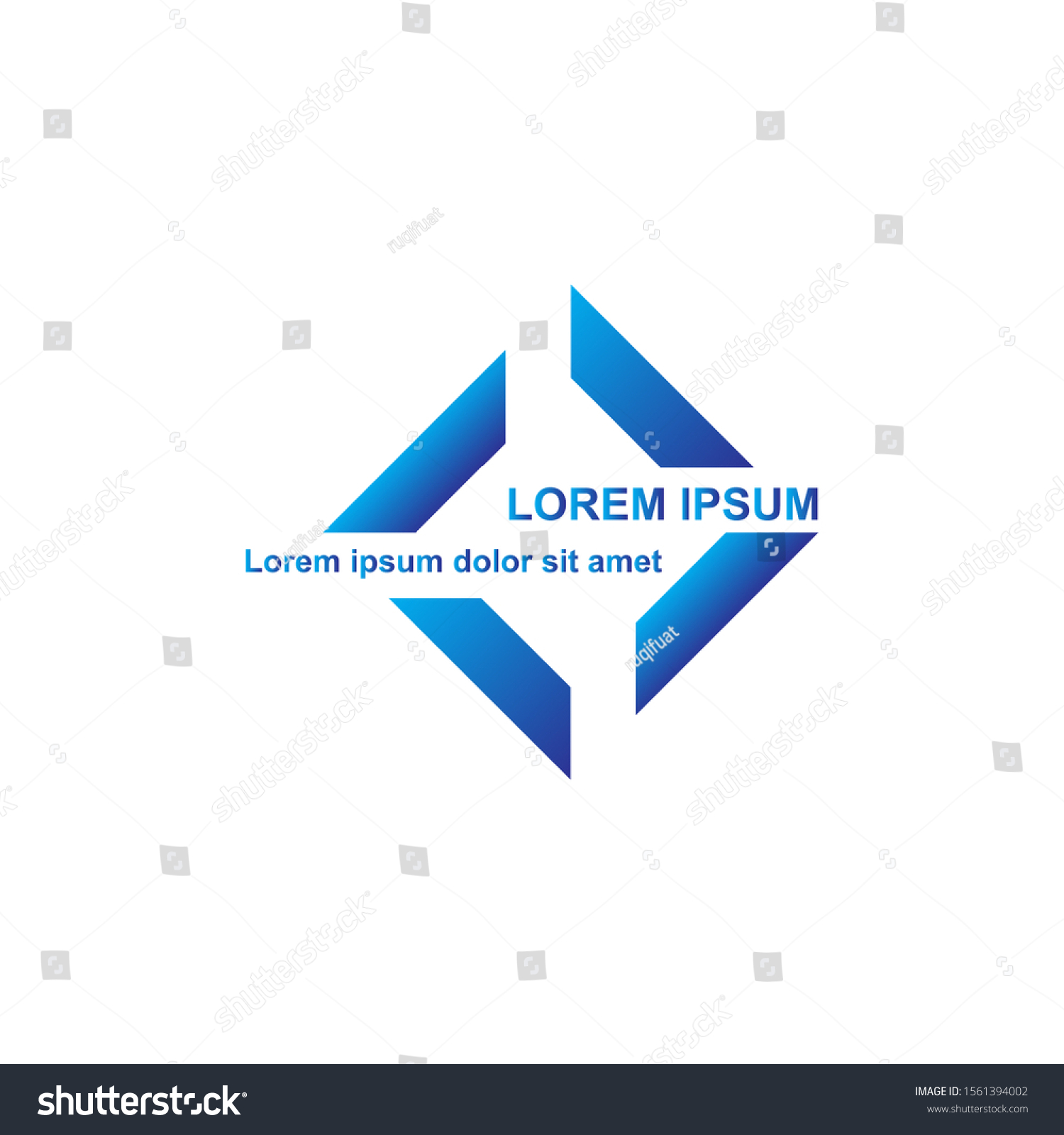 Abstract Blue Cube Logo Vector Template Stock Vector (Royalty Free ...