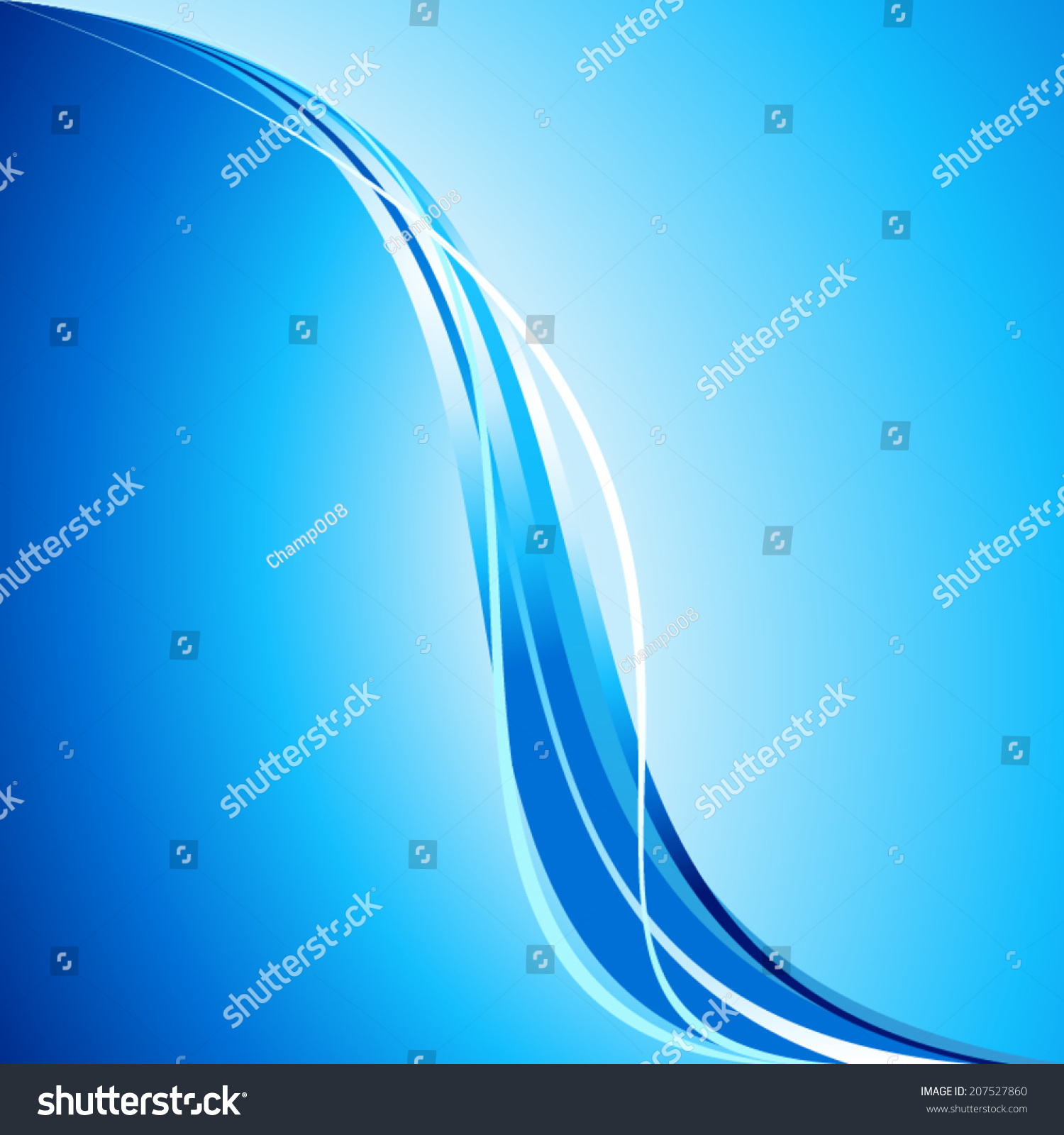 Abstract Blue Curve Line Pattern Background Stock Vector 207527860 ...