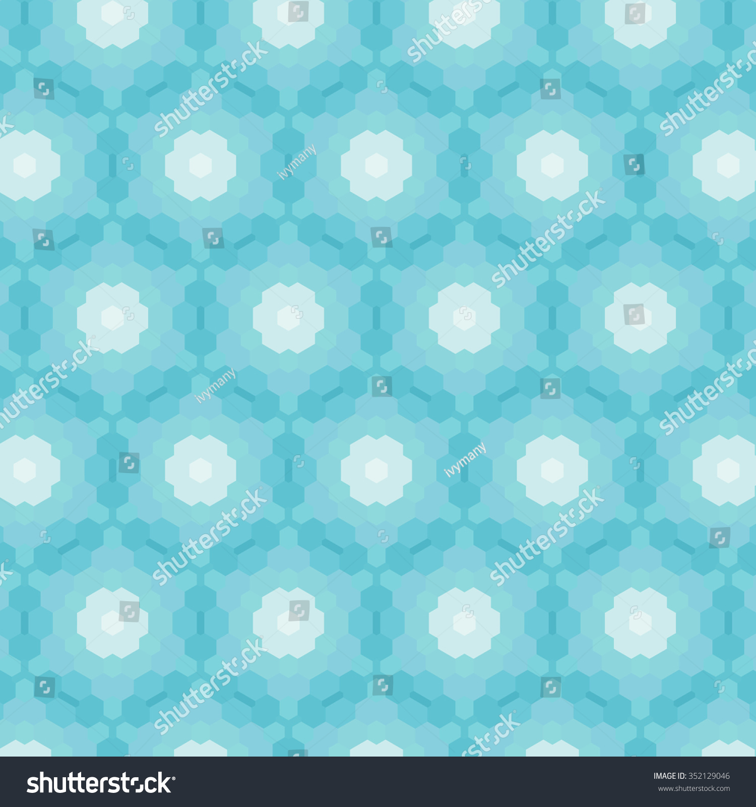 Abstract Blue Hexagon Pattern Background Stock Vector 352129046