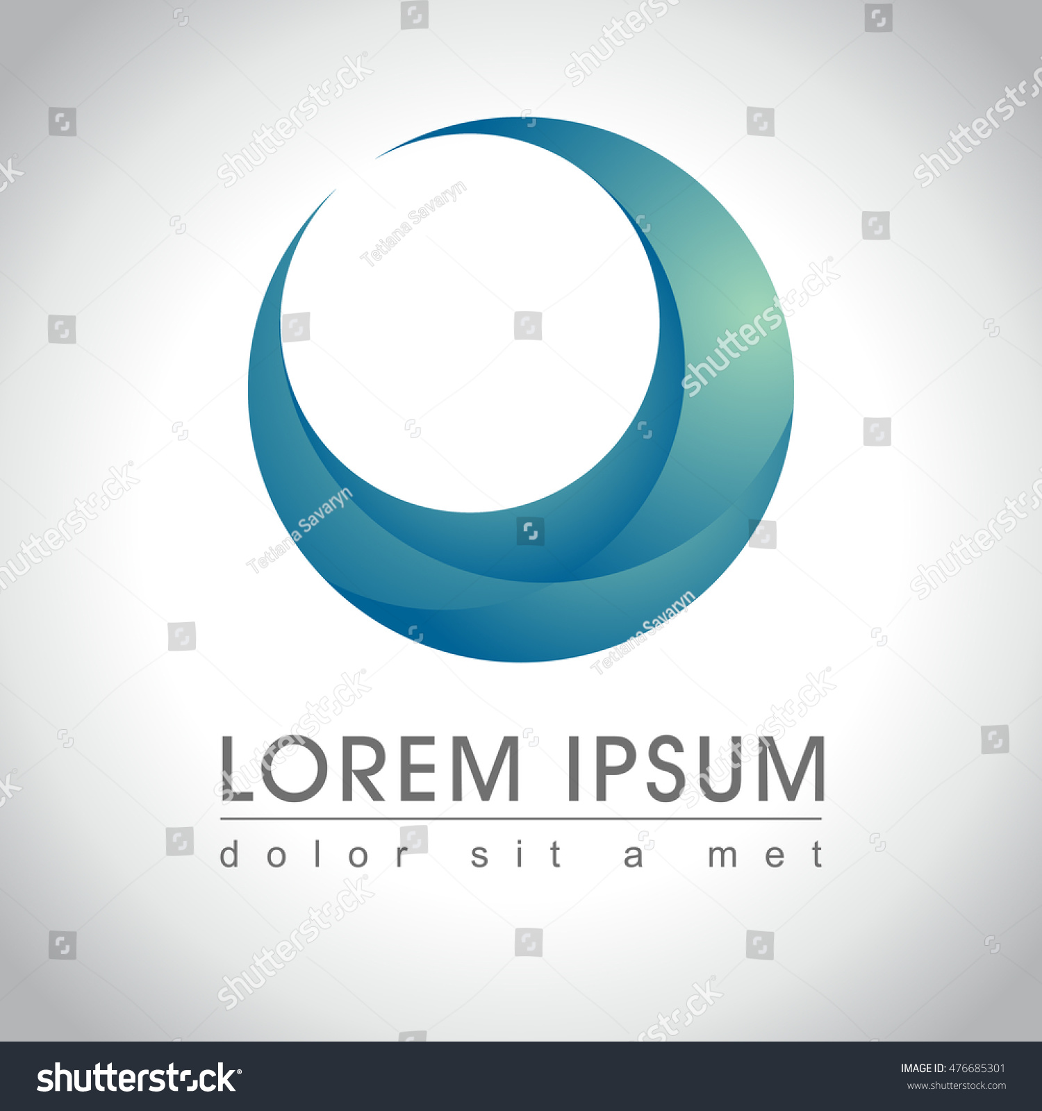 Abstract Blue Round Logo Sample Vector Stock Vector 476685301