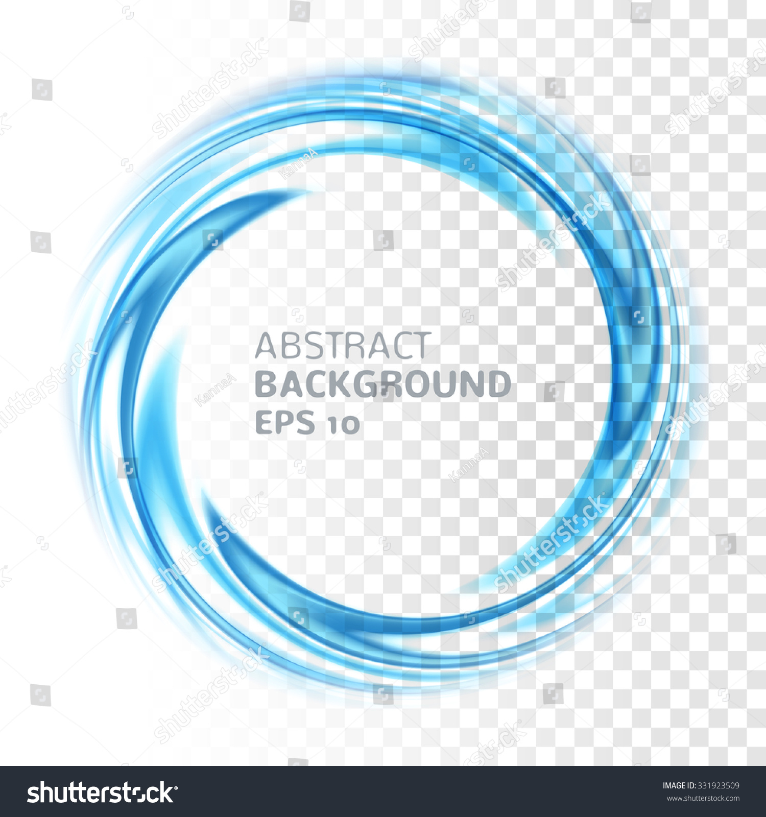 Abstract Blue Swirl Circle On Transparent Stock Vector Royalty Free