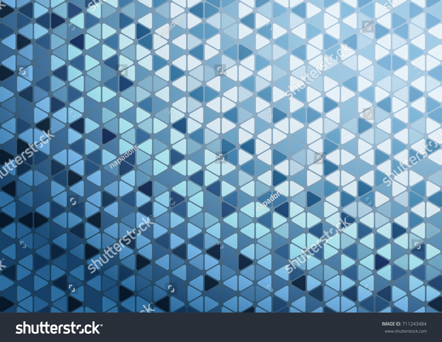 Abstract Blue Triangle Pattern Background Wallpaper Stock Vector