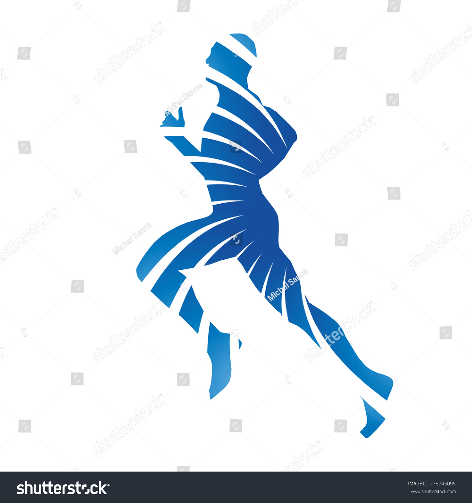 Abstract Blue Vector Runner - 278745095 : Shutterstock