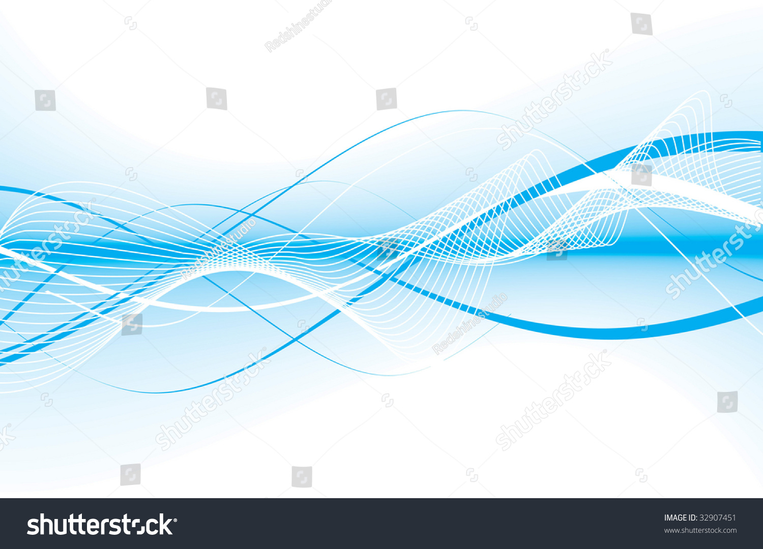 Abstract Blue Wave Halftone Line Composition, Vector Illustration ...