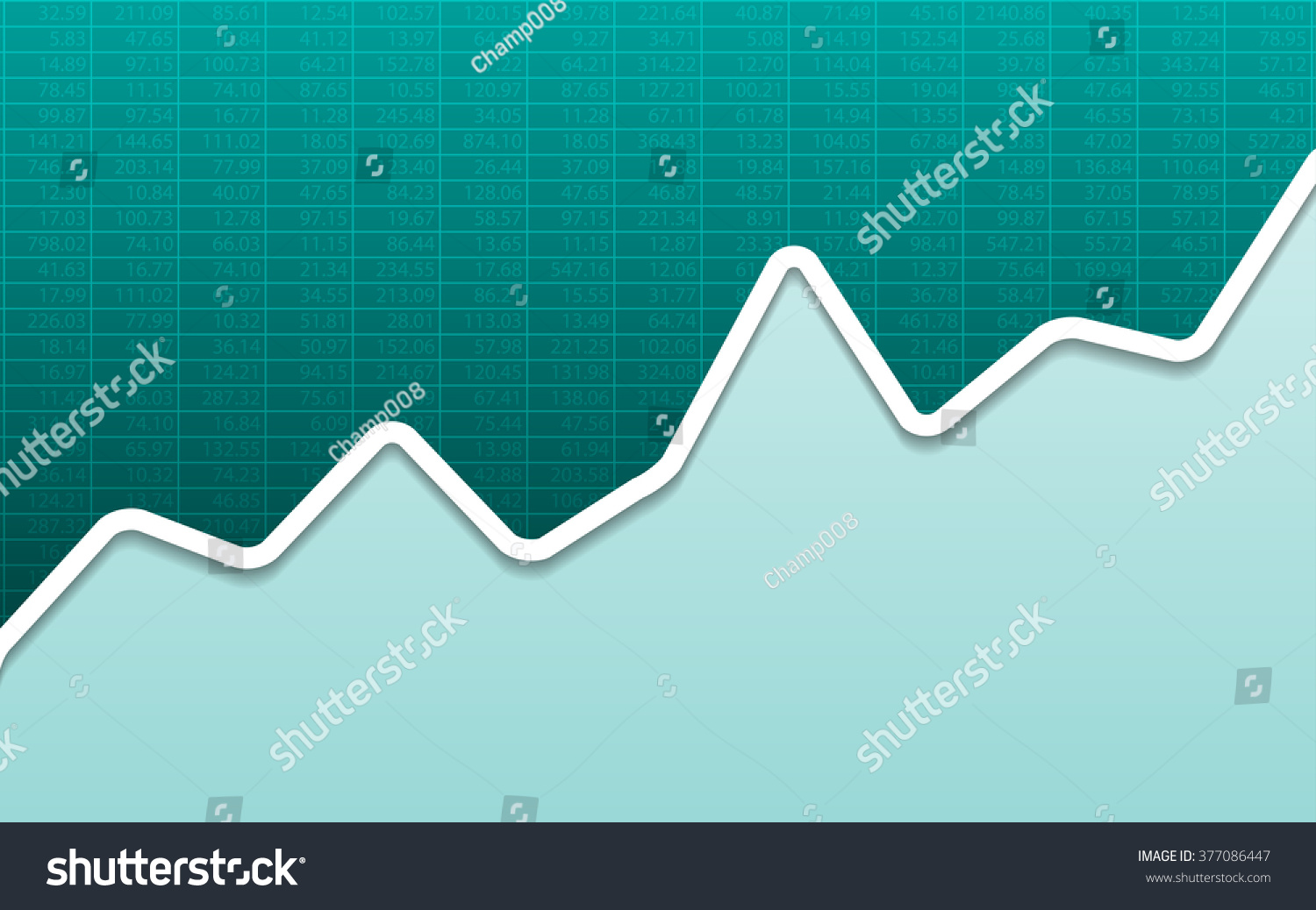 Abstract Business Chart Uptrend Line Graph Stock Vector