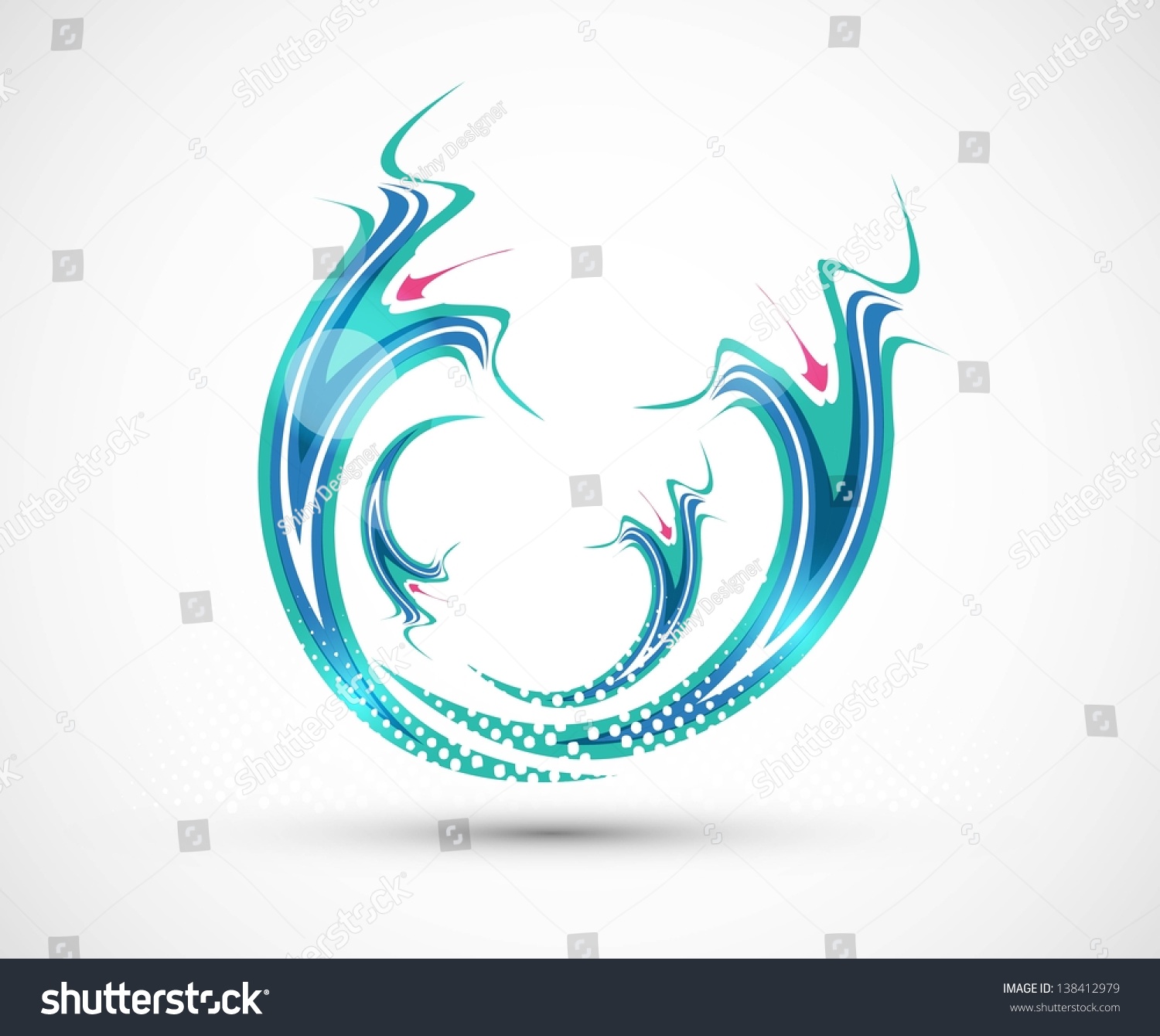 wave vector circle Colorful Blue Stock Business Abstract Circle Technology