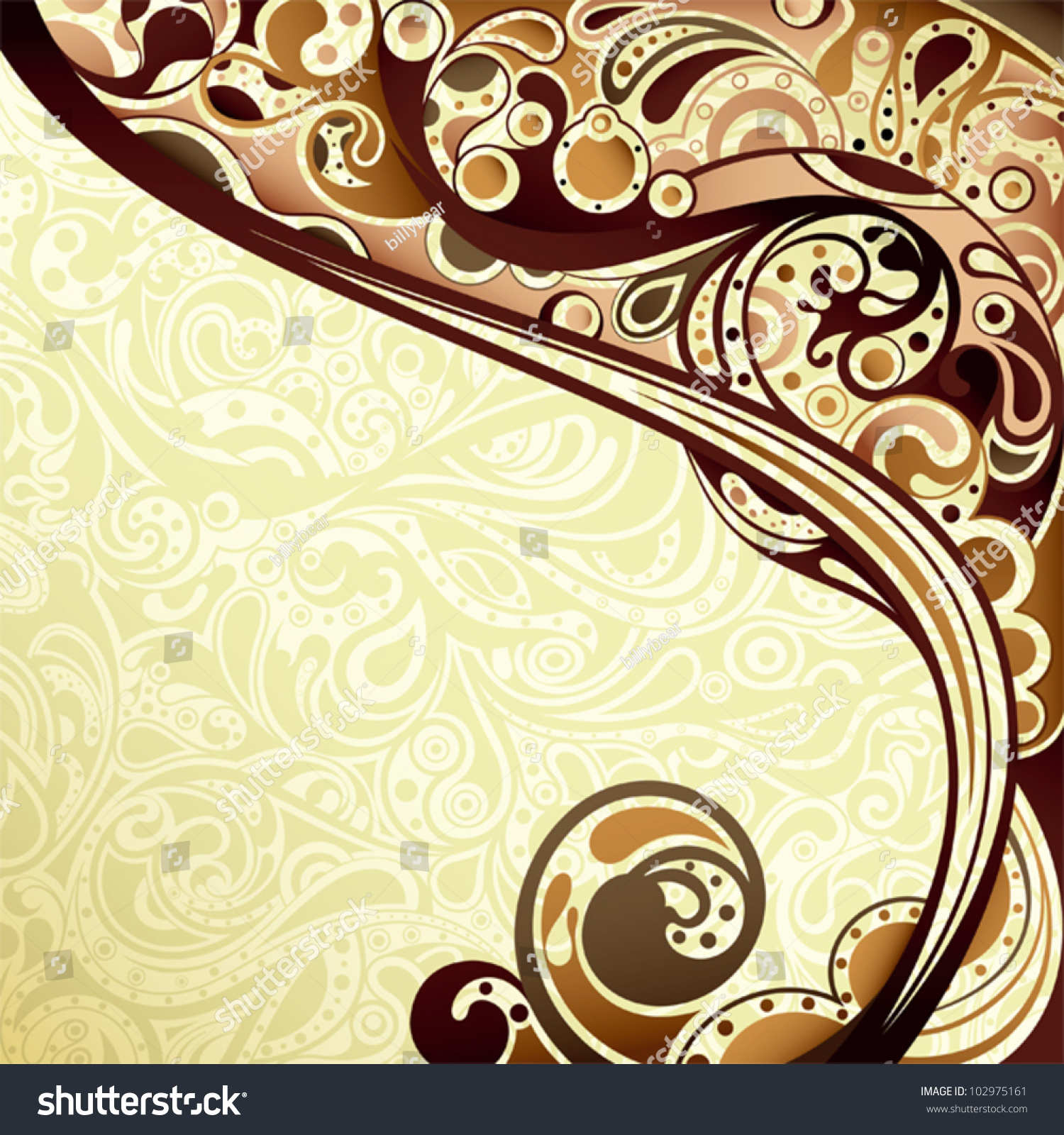 Abstract Chocolate Curve Background Stock Vector 102975161 - Shutterstock