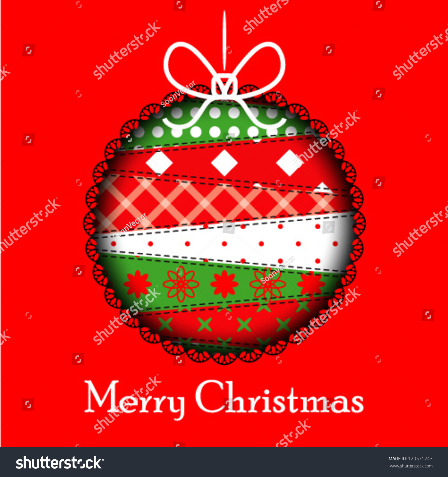 Abstract Christmas Ball On White Background. Vector Eps 10 Illustration - 120571243 : Shutterstock