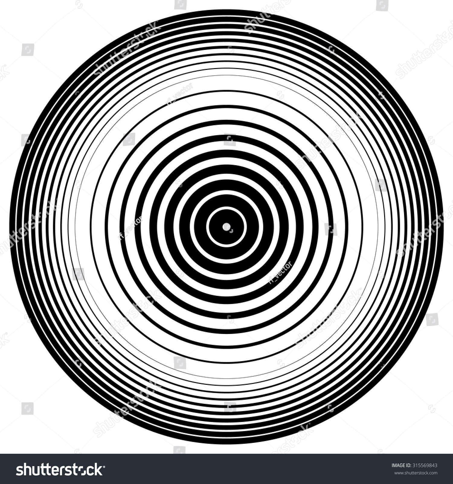 Abstract Circle Element Concentric Circles Ripple Stock Vector ...