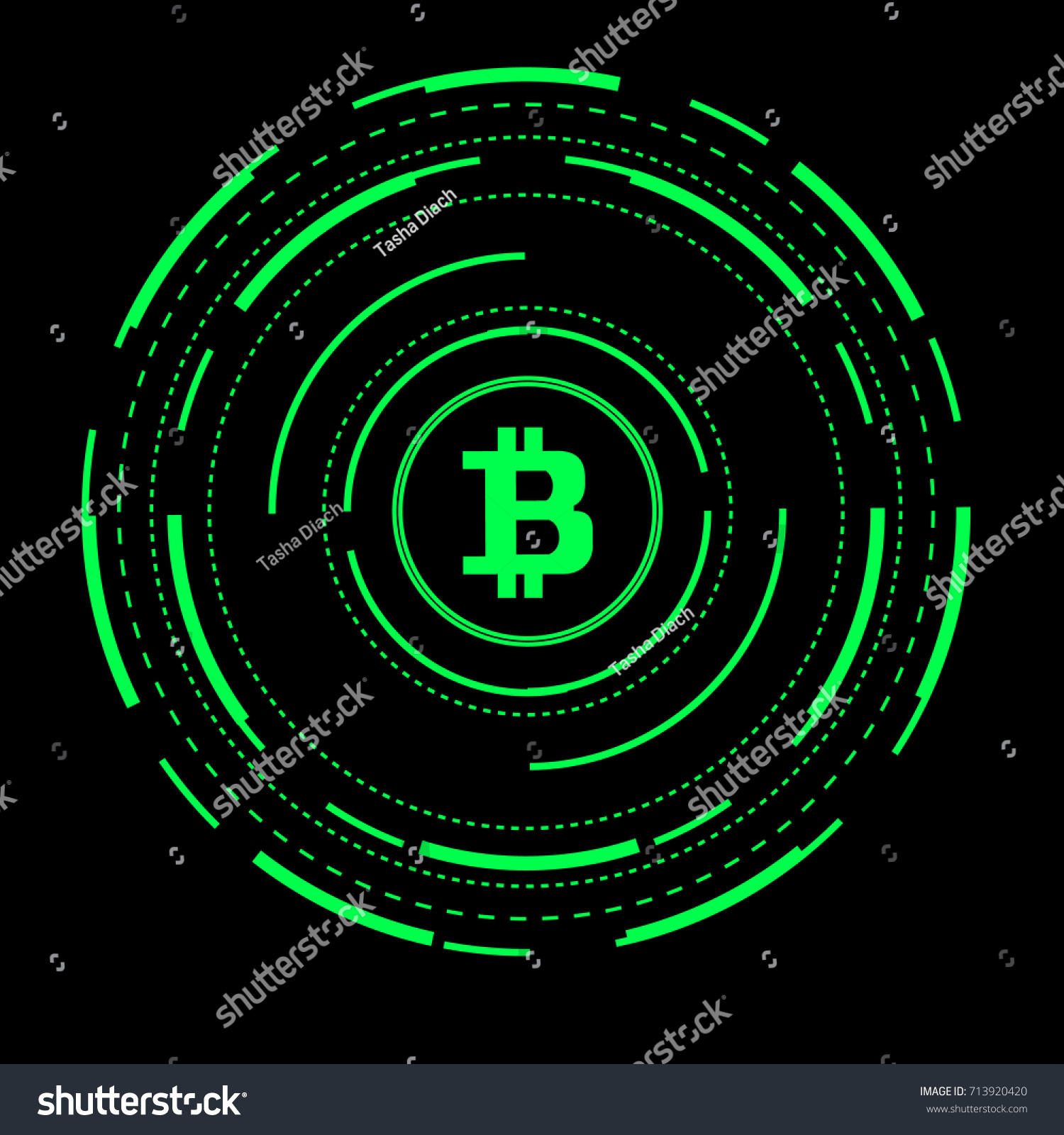 SVG of Abstract Circuit Board Bitcoin Technology Background Illustration. svg