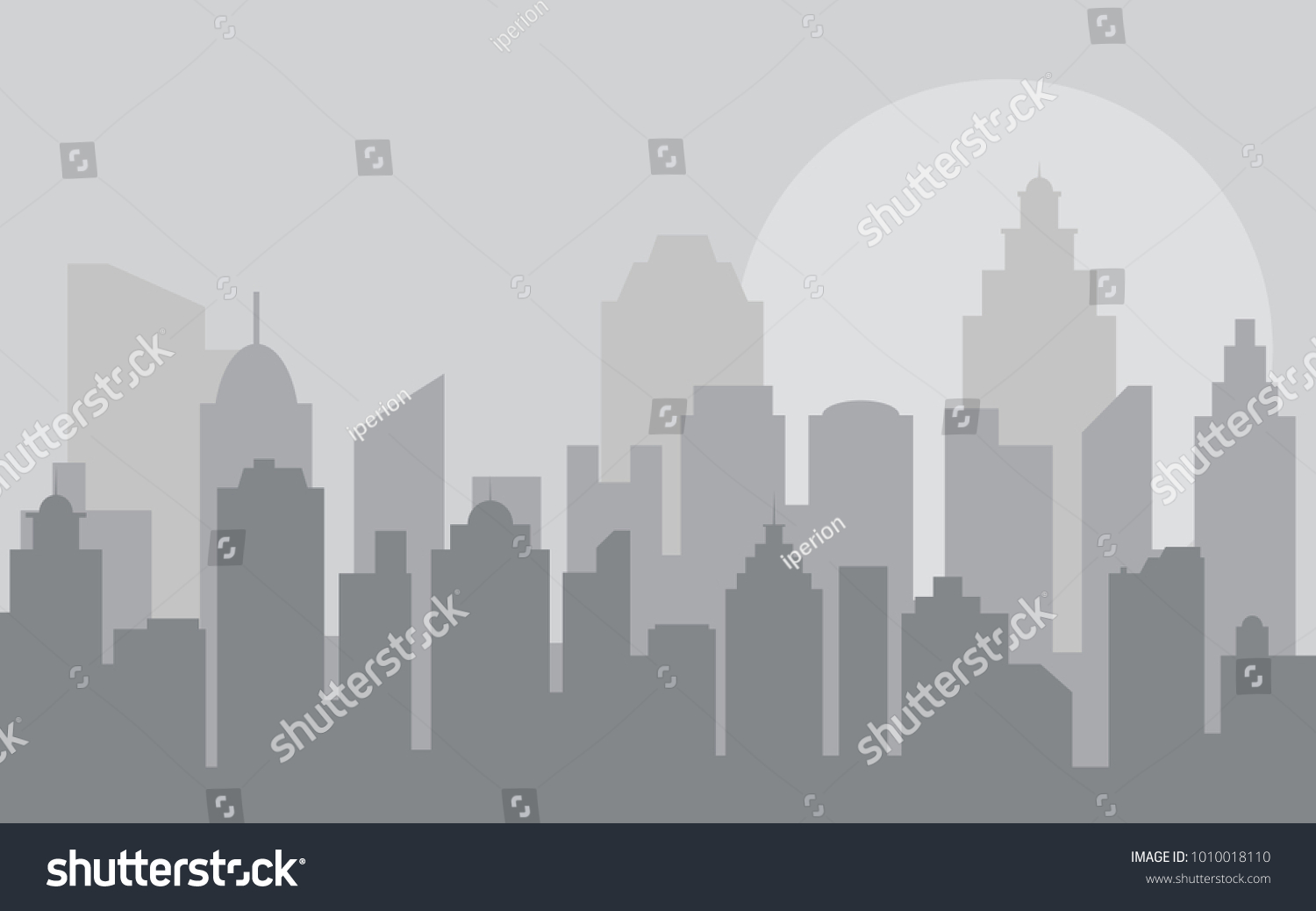 Abstract City Building Skyline Buildings Silhouette Stock Vector ...