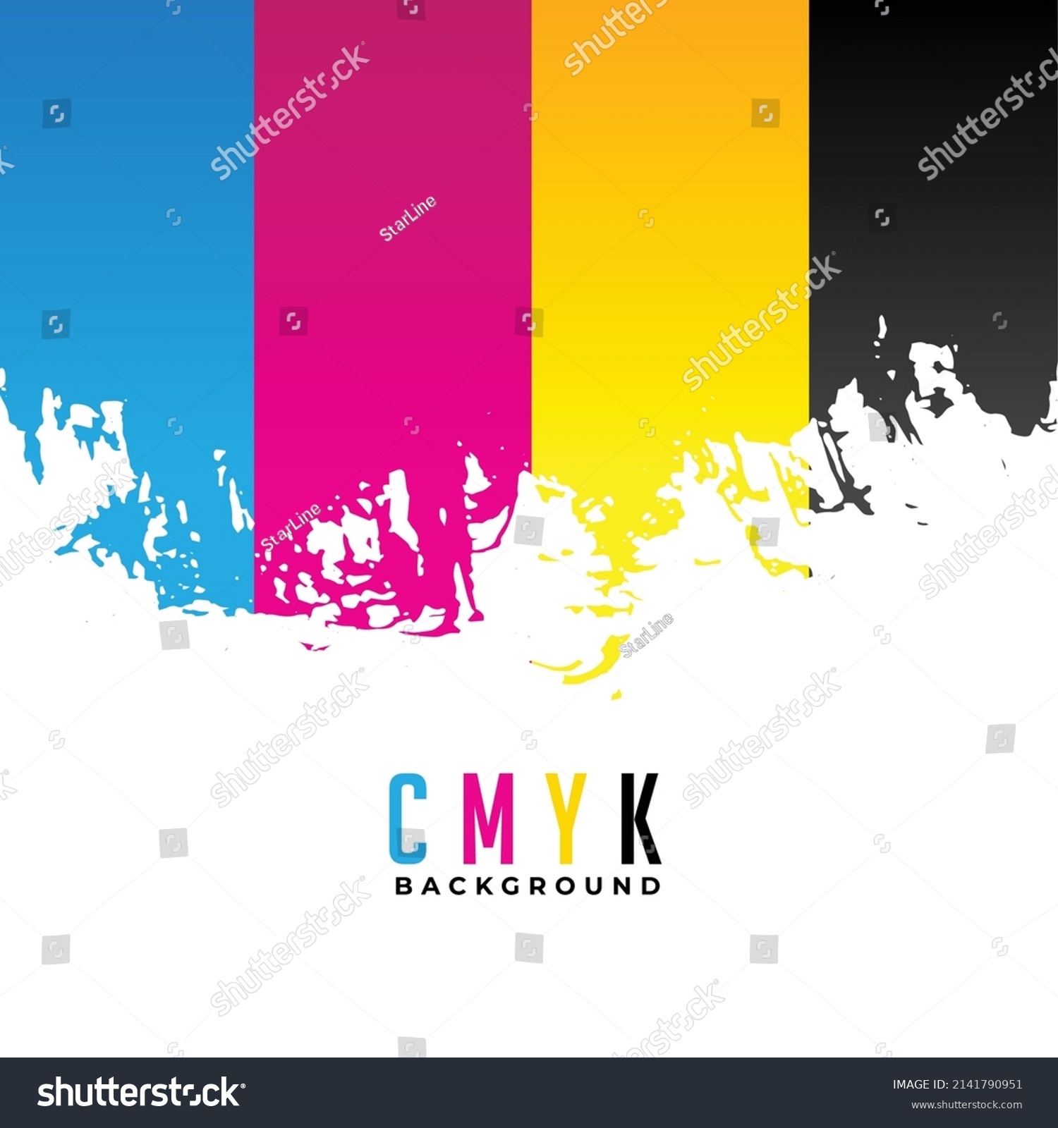 Abstract Cmyk Color Stripes Background Stock Vector (Royalty Free