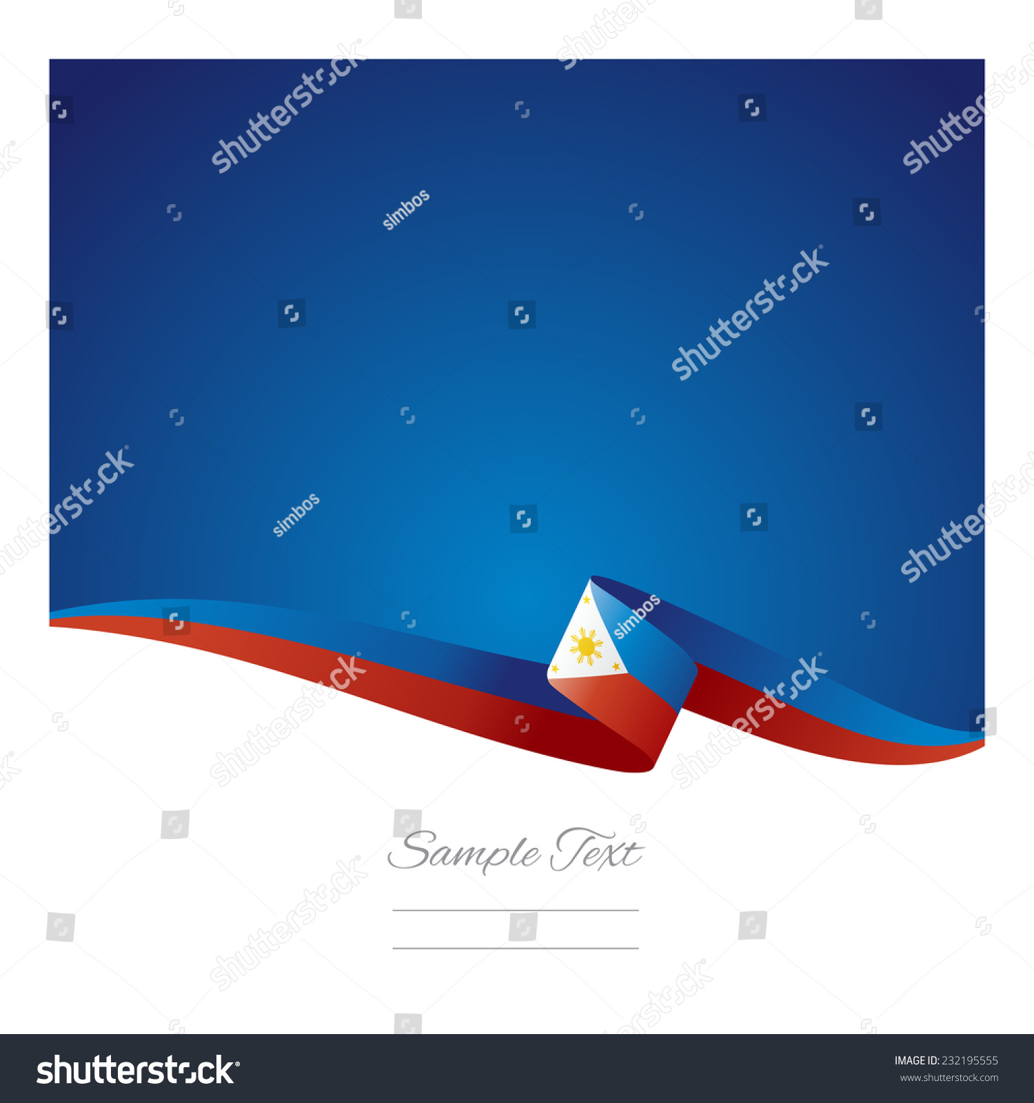 Abstract Color Background Philippine Flag Vector - 232195555 : Shutterstock