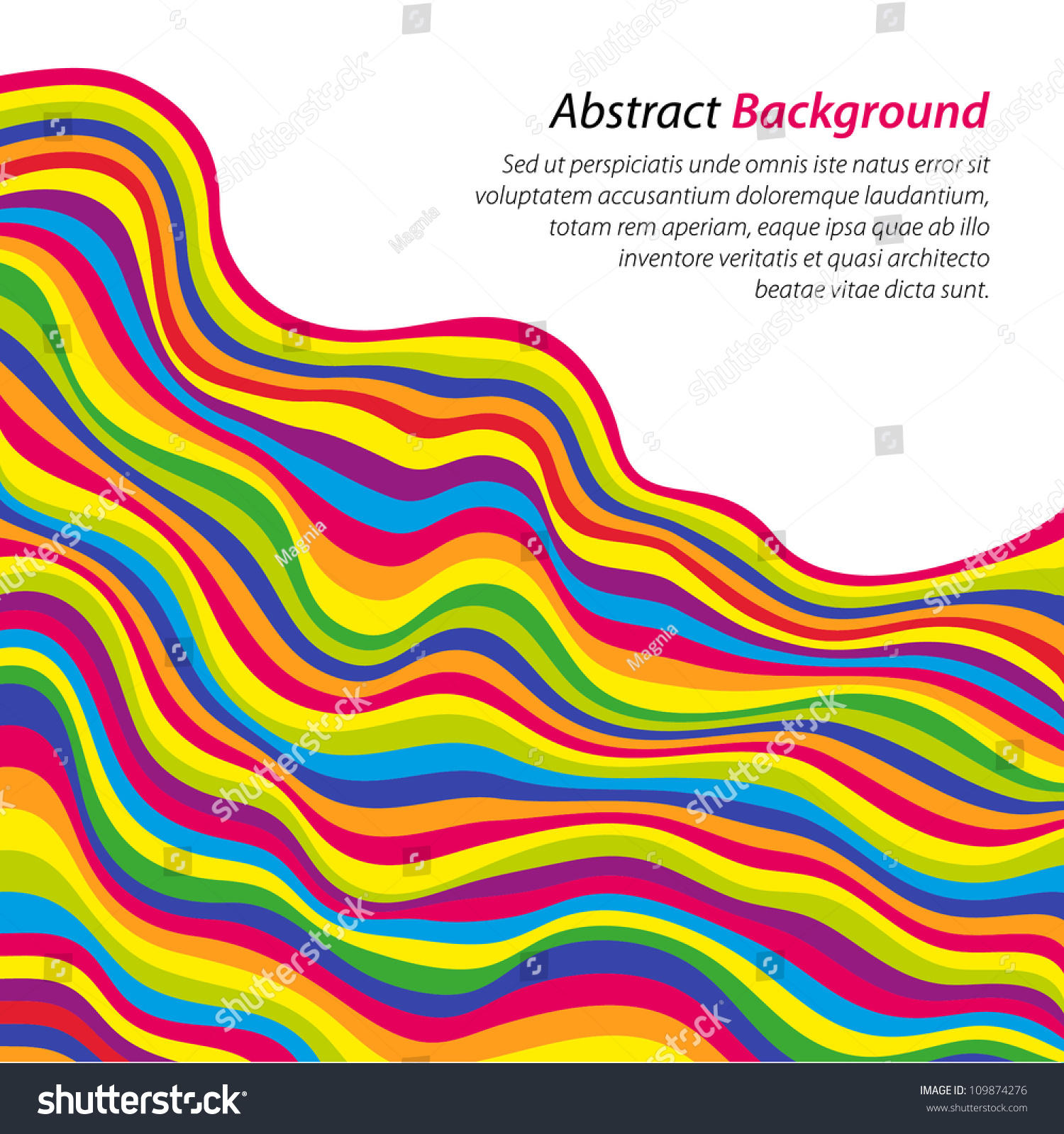 Abstract Color Waves. Vector Background - 109874276 : Shutterstock